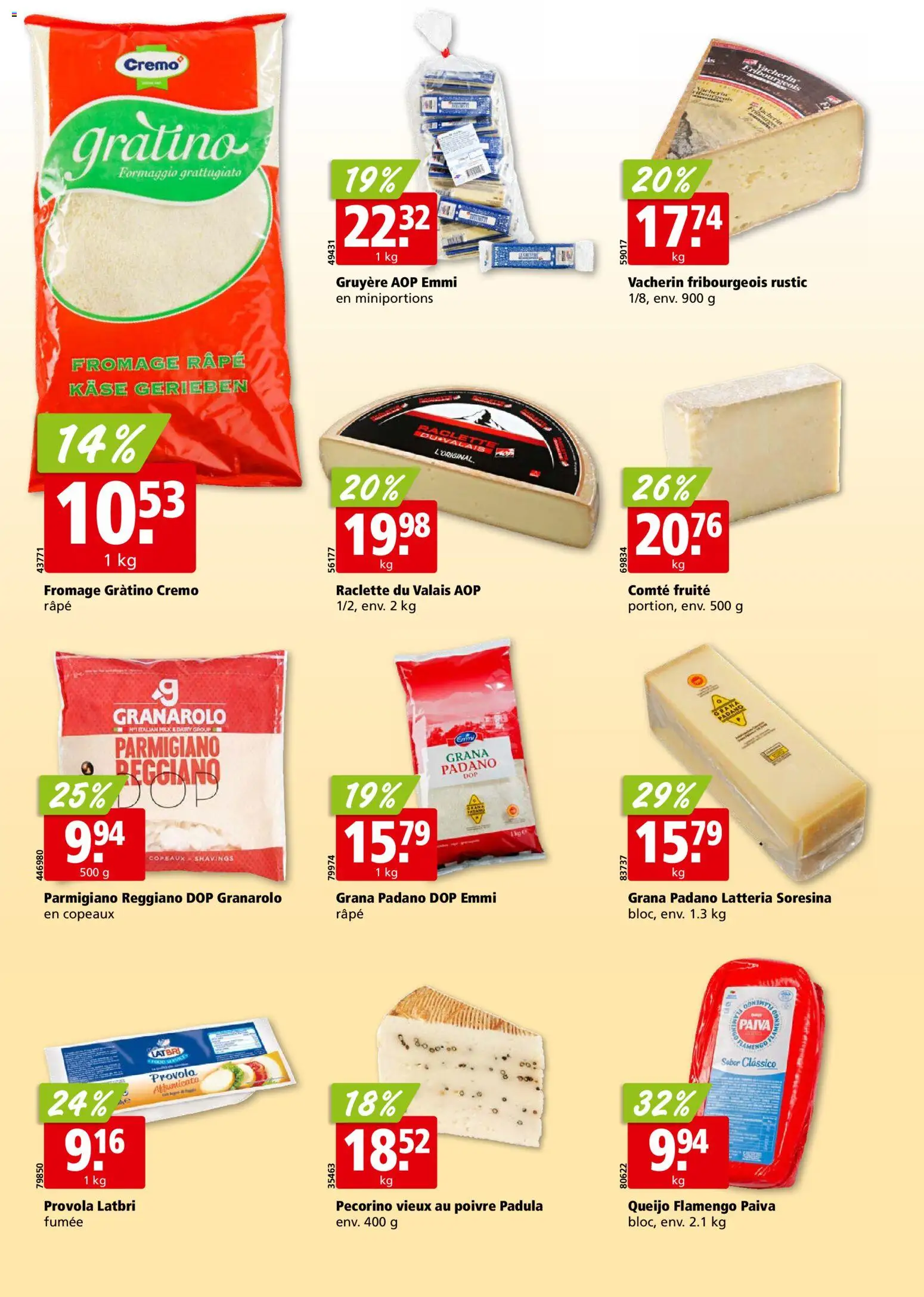 Aligro aktionen Chavannes, Matran, Genève, Sion – gültig ab 20.07.2026 | Seite: 16 | Produkte: Käse, Raclette
