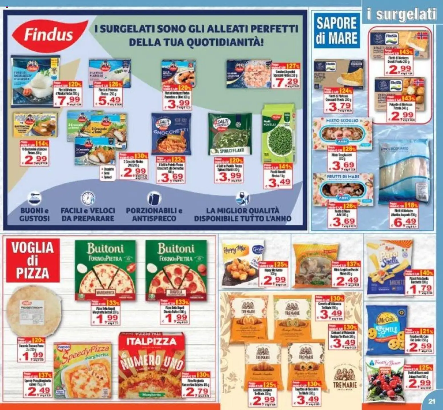 Volantino CTS del 14/10/2026 | Pagina: 21 | Prodotti: Pizza, Frutti di mare, Forno, Gnocchetti