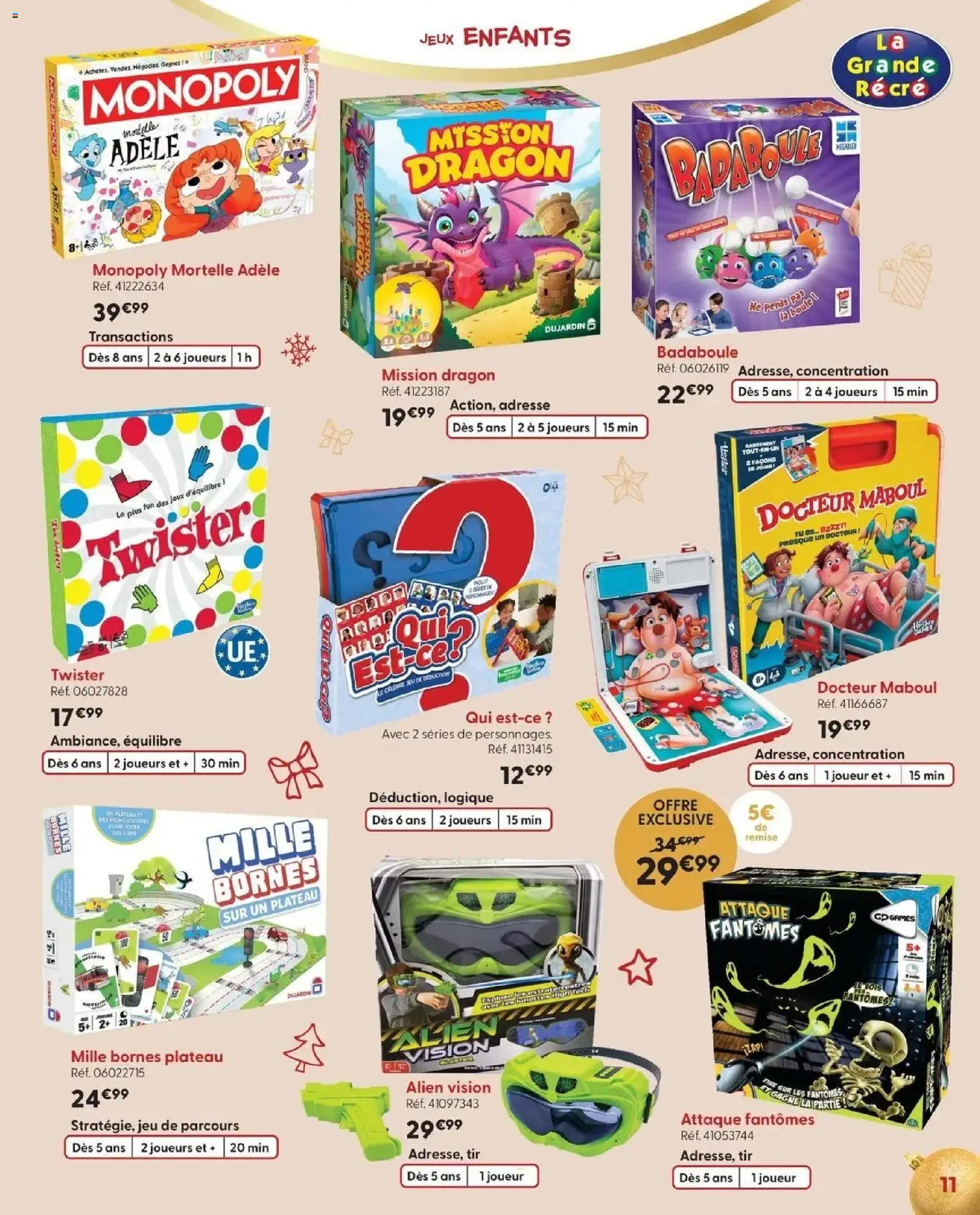 La Grande Récré - LE NOËL DE TOUTES LES PASSIONS à partir du 14/10/2026 - promo en ligne | Page: 11 | Produits: Joueur, Plateau, Jeux, Lunettes