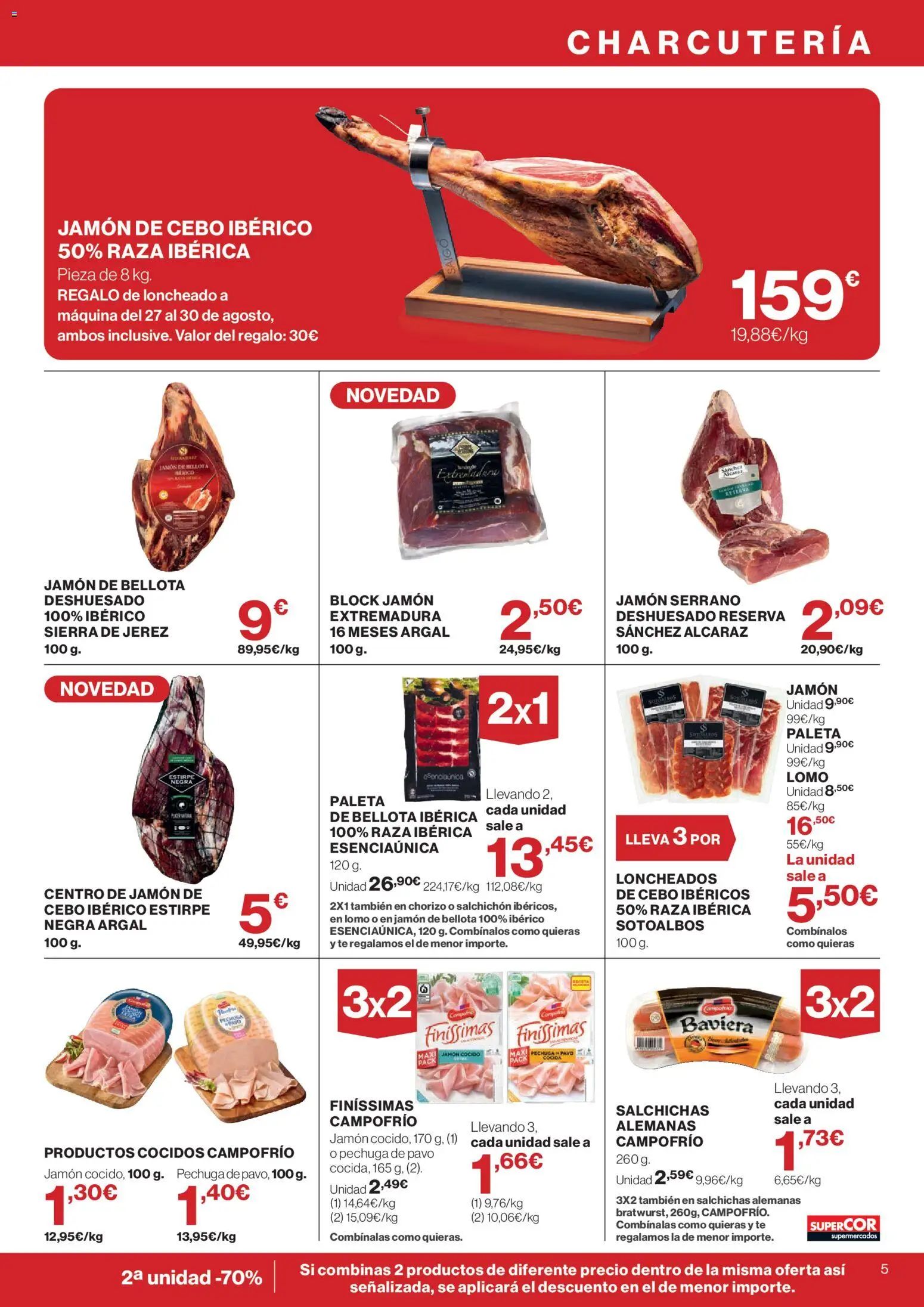 Supercor Canarias │ válido desde el 26/08/2026 | Página: 5 | Productos: Jamón, Té, Loncheado, Salchichas