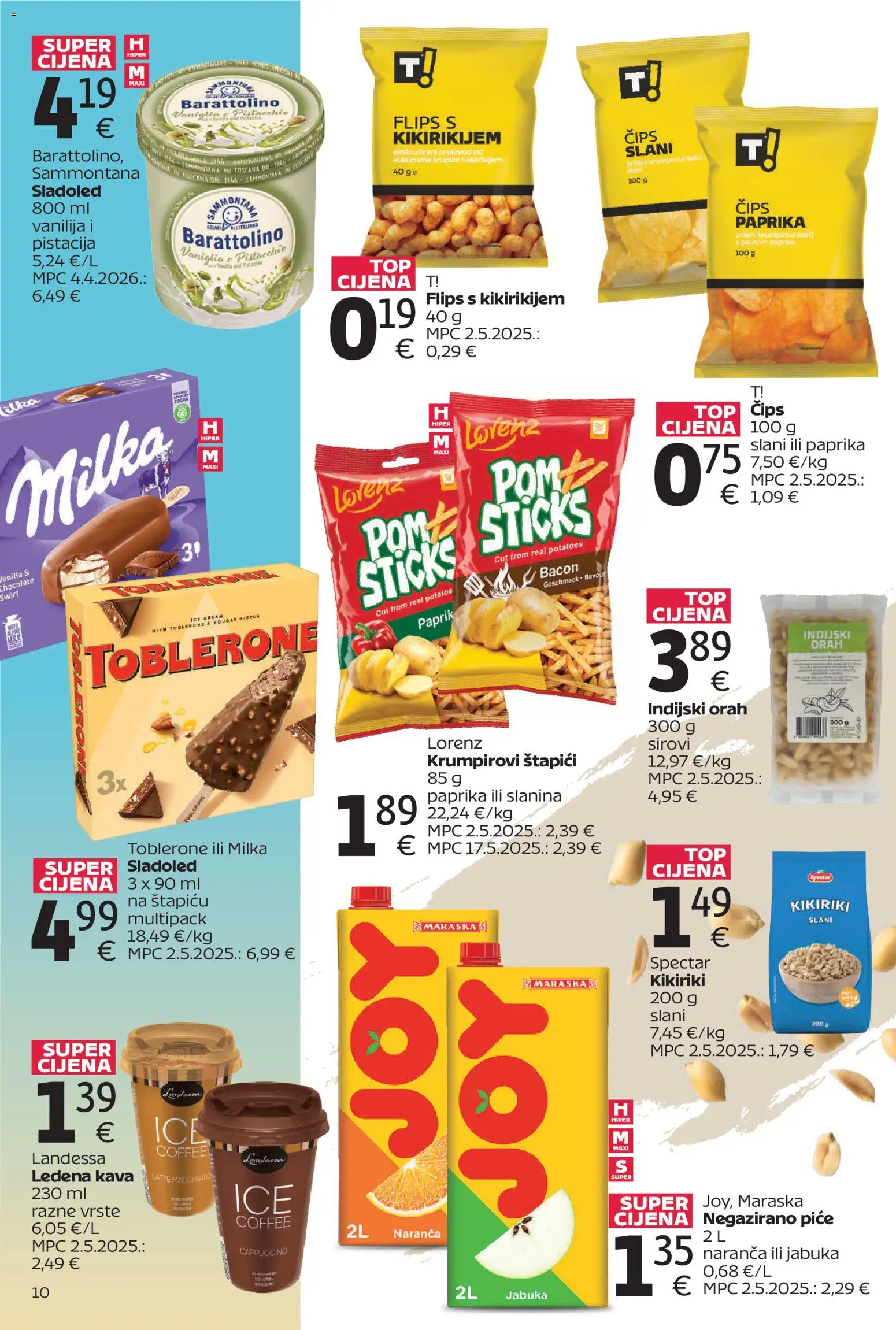 Tommy katalog | vrijedi od 27.04.2026 | Stranica: 10 | Proizvodi: Flips, Paprika, Cappuccino, Jabuka