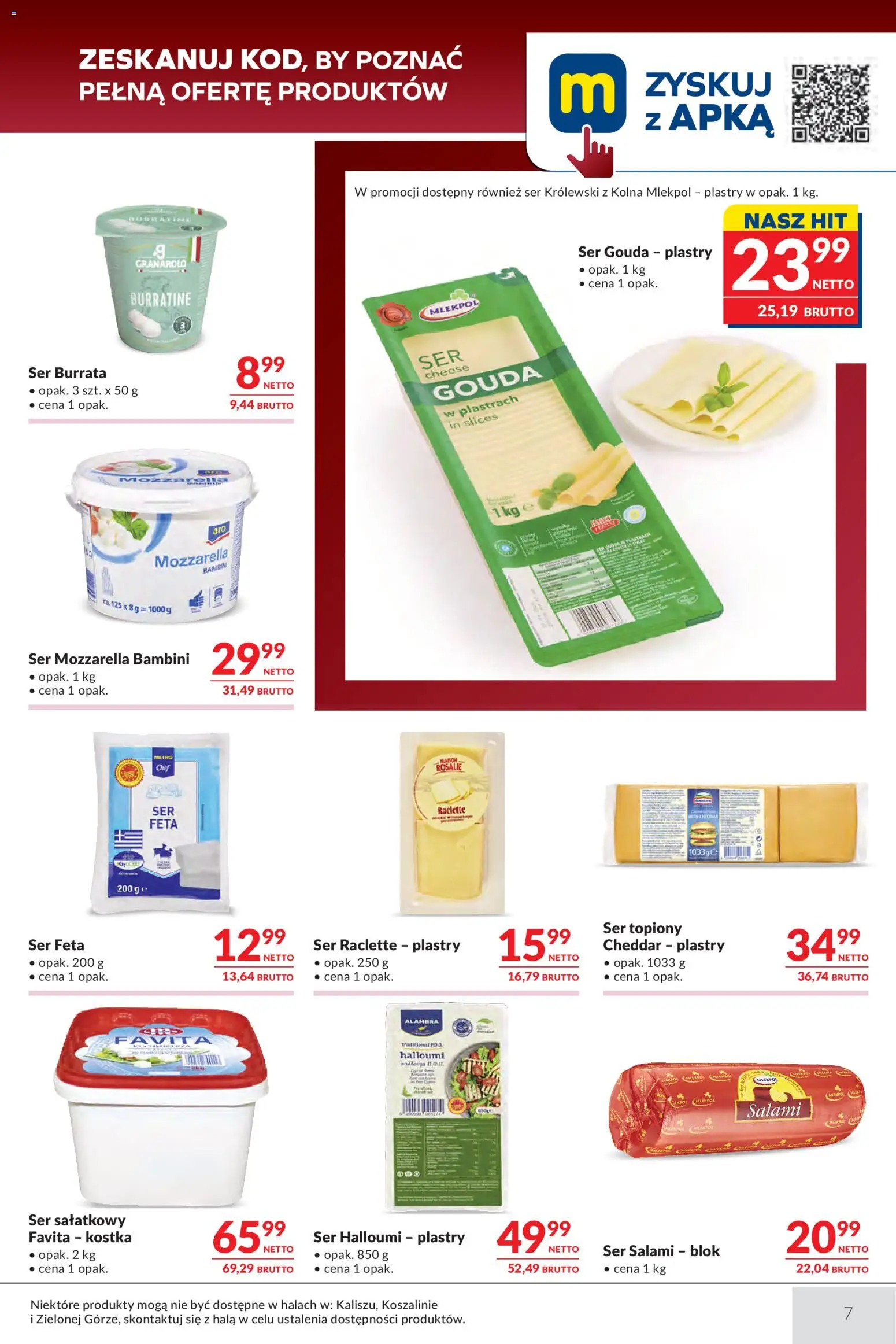 Makro gazetka - Oferta dla gastronomii od 14.04.2026 | Strona: 7 | Produkty: Halloumi, Ser, Cheddar, Ser feta