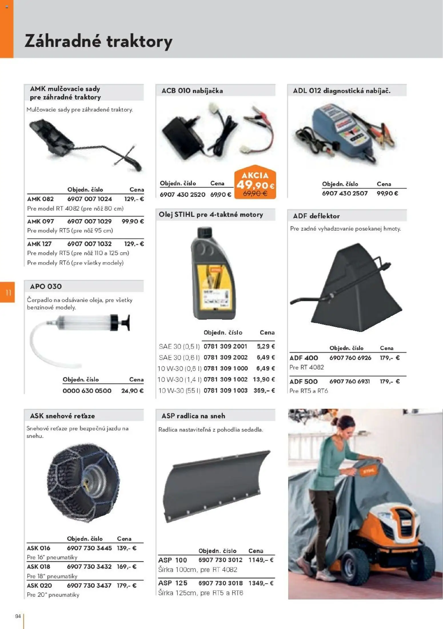 Nové STIHL akcie – leták je platný od 19.08.2026 | Strana: 84 | Produkty: Čerpadlo, Nabíjačka, Olej