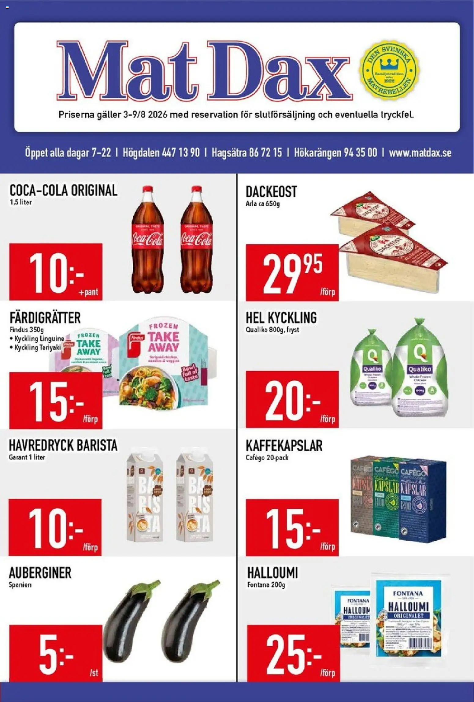 Matdax reklamblad aktuell från 03/08/2026 | Sida: 1