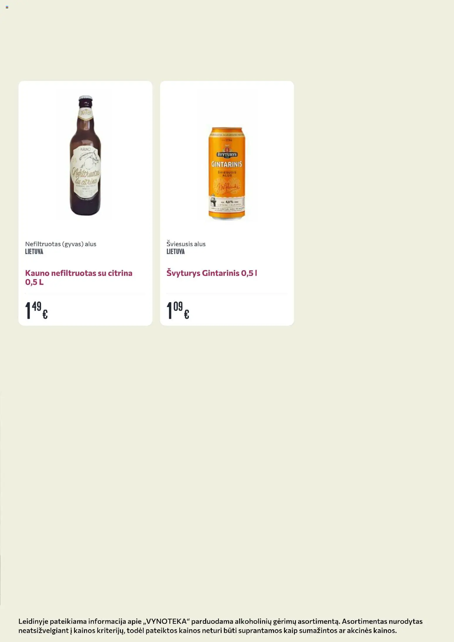 VYNOTEKA akcijos nuo 2026.06.29 | Puslapis: 24 | Prekių: Alus