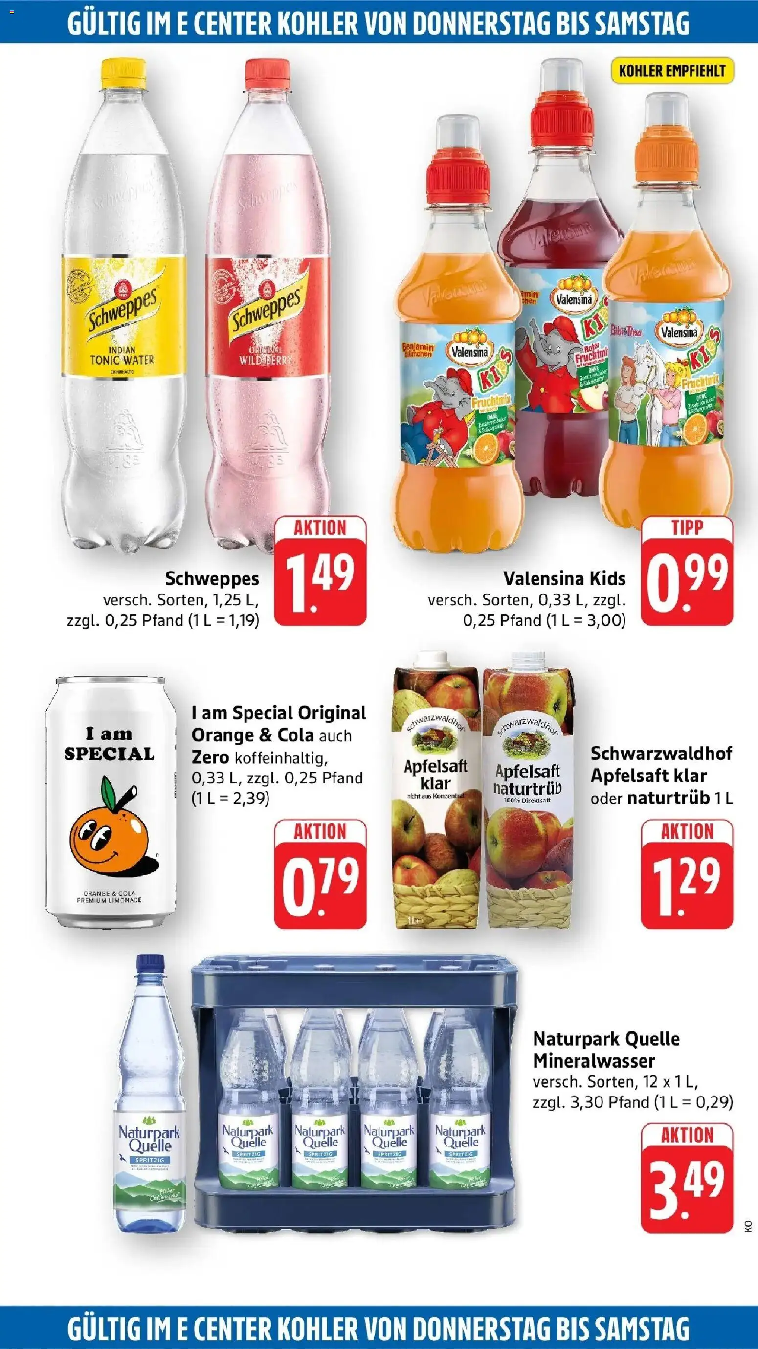 Edeka Prospekt Offenburg (ab 17.08.2026) » Angebote Online | Seite: 47 | Produkte: Limonade, Apfelsaft, Schweppes, Valensina