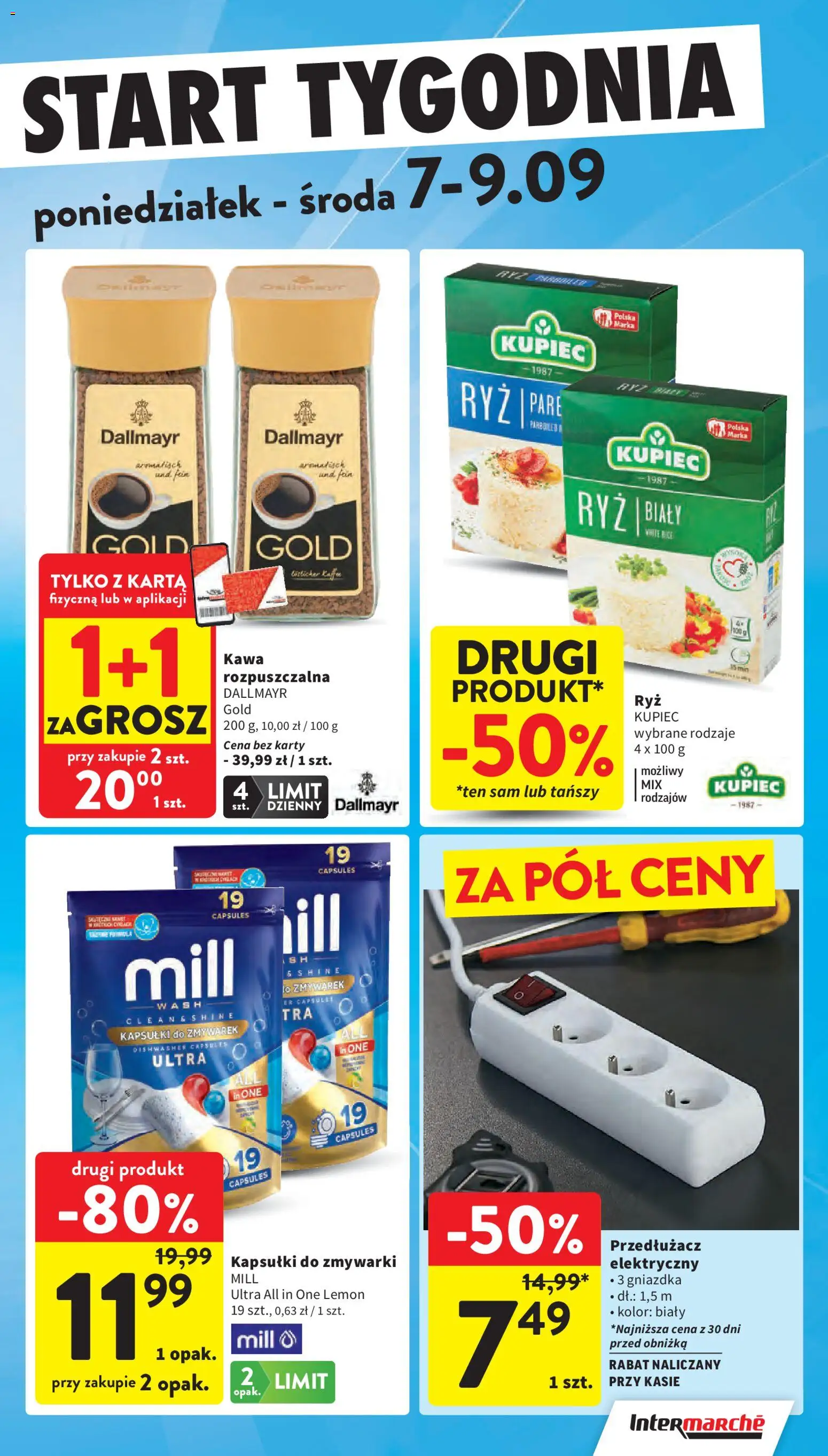 Intermarche gazetka od 03.09.2026 | Strona: 43 | Produkty: Ryż biały, Przedłużacz, Kawa, Kapsułki do zmywarki