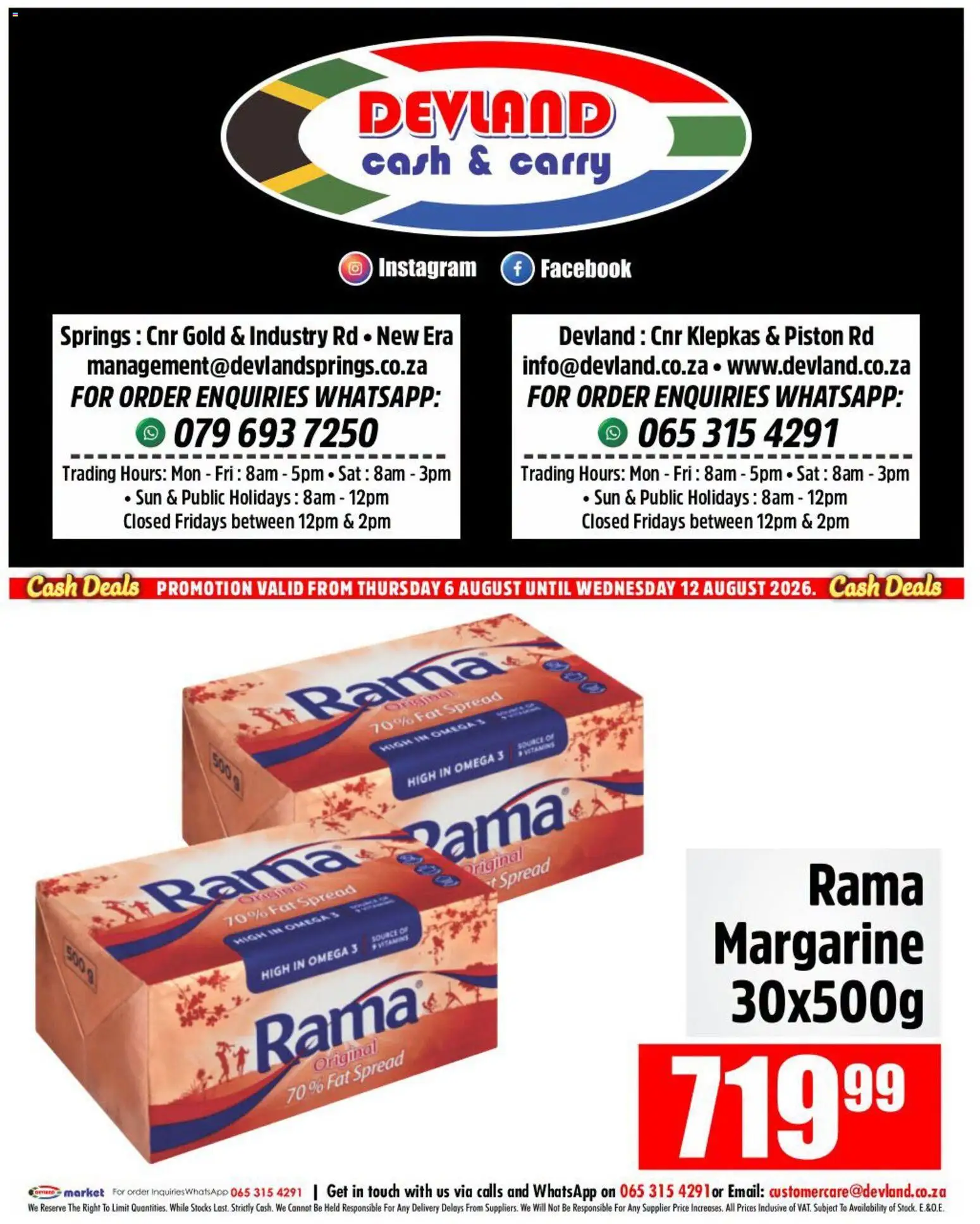 New Devland catalogue – valid from 06/08/2026 | Page: 8 | Products: Margarine, Fat spread