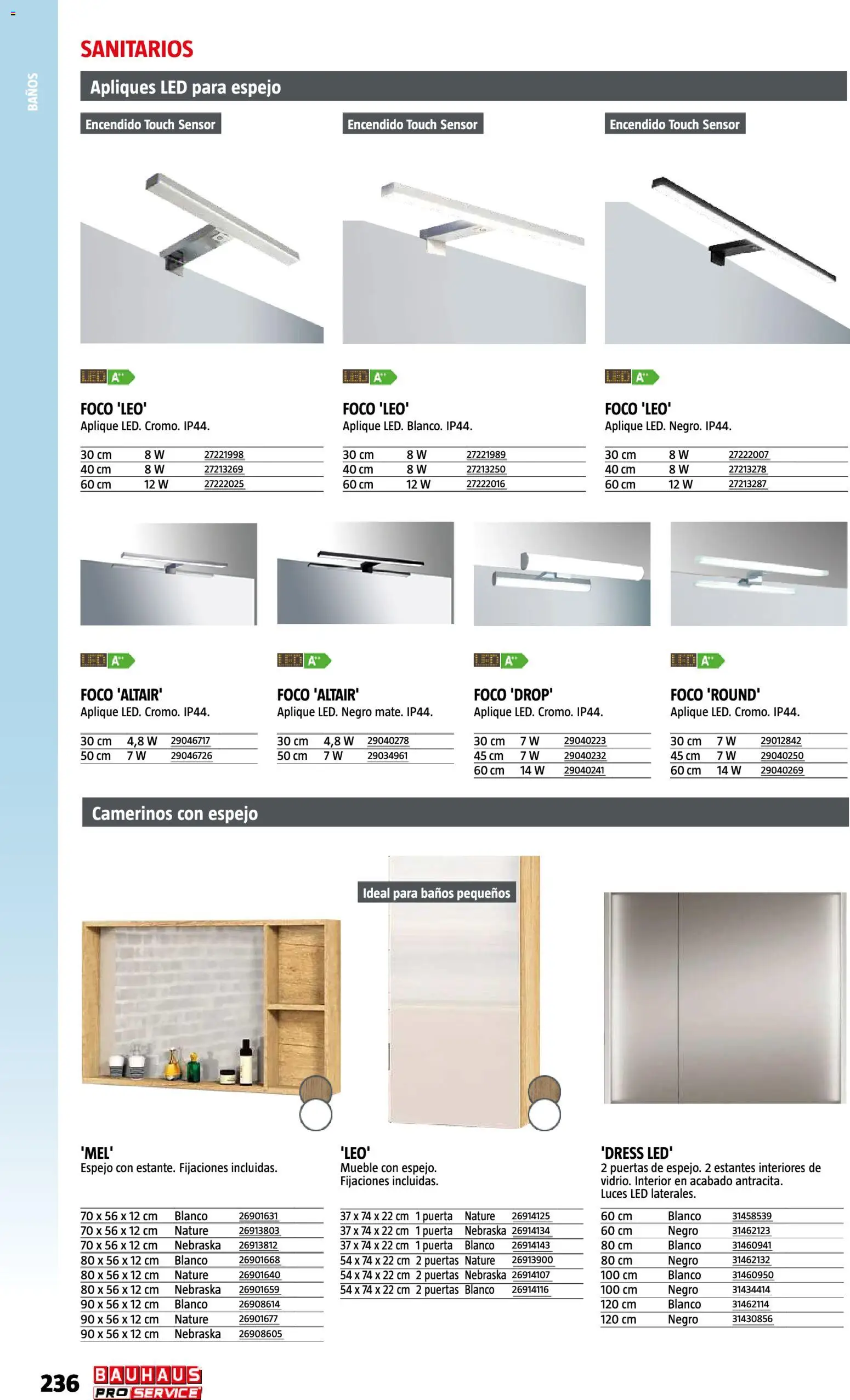 Bauhaus ProService │ válido desde el 11/05/2026 | Página: 236 | Productos: Espejo, Puertas
