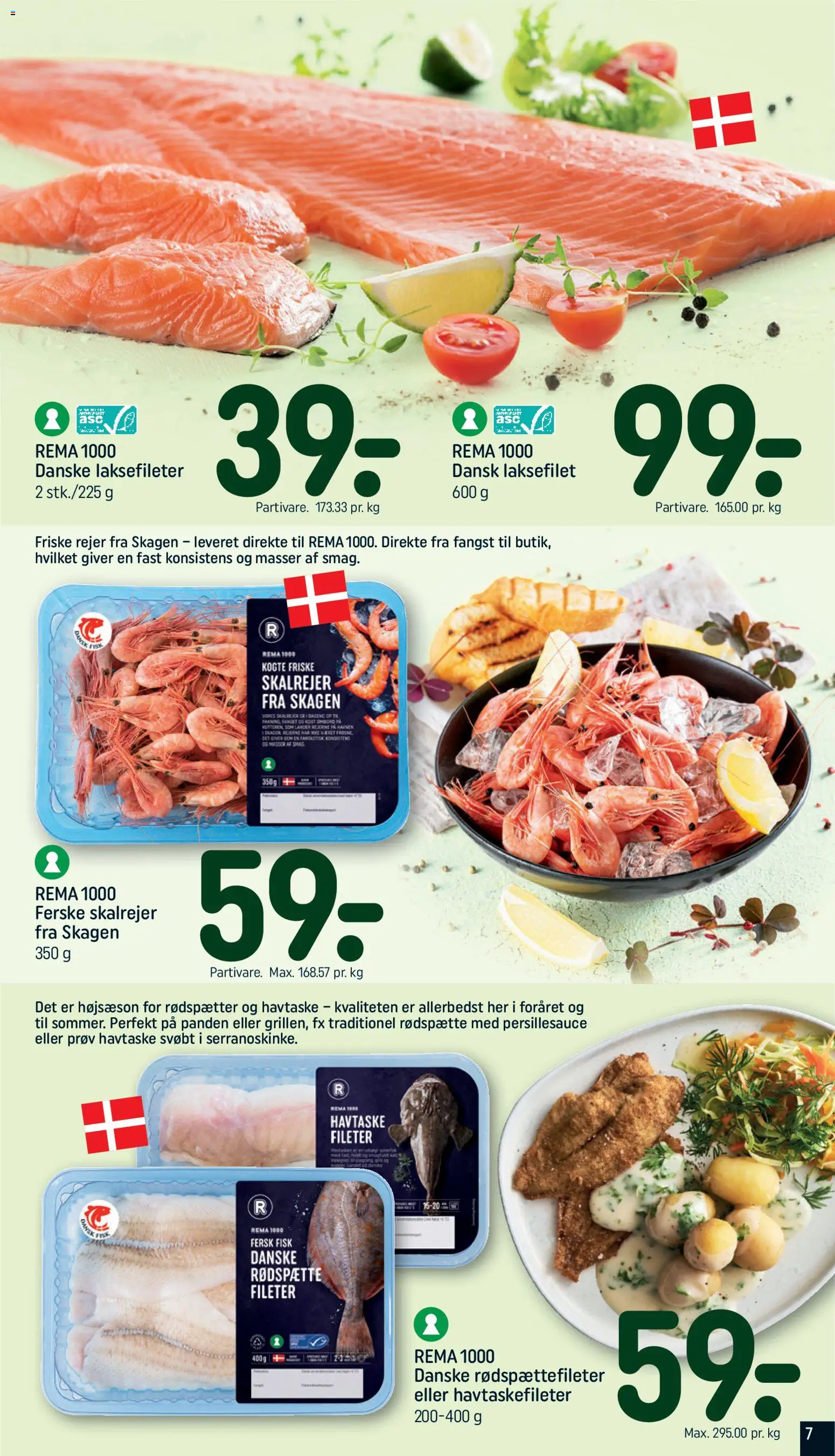Rema 1000 tilbudsavis – gyldig fra 17.05.2026 | Side: 7 | Produkter: Fisk, Rejer, Søm
