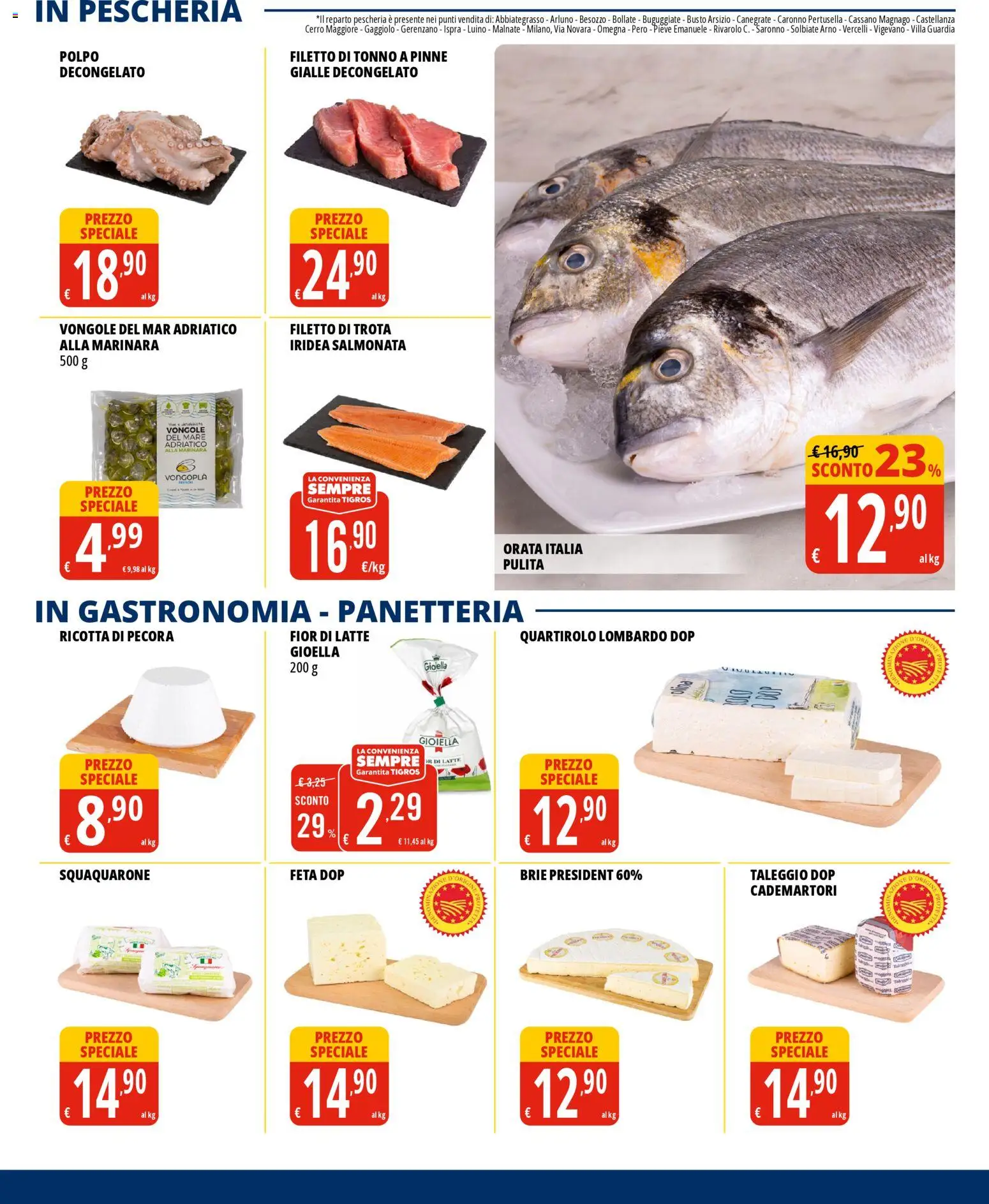 Volantino Tigros del 07.05.2026 | Pagina: 11 | Prodotti: Vongole, Pinne, Tonno, Feta