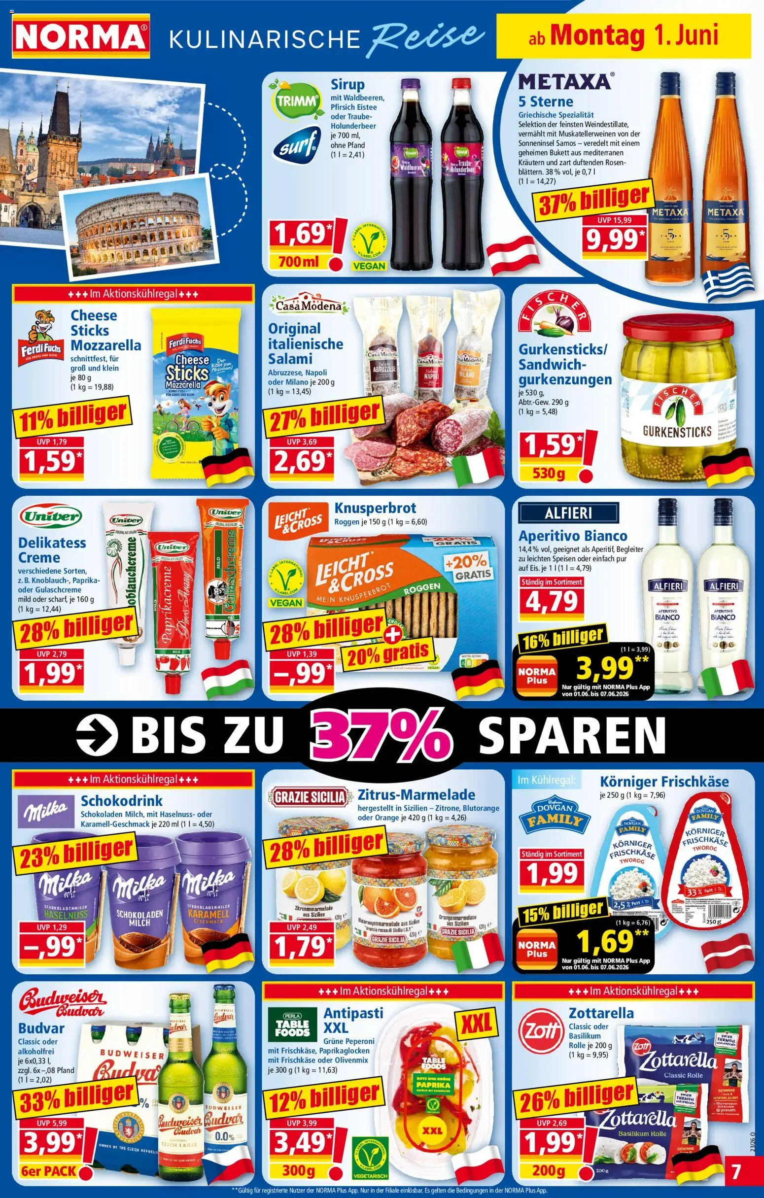 Norma Prospekt – gültig ab 01.06.2026 | Seite: 7 | Produkte: Milch, Käse, Paprika, Frischkase