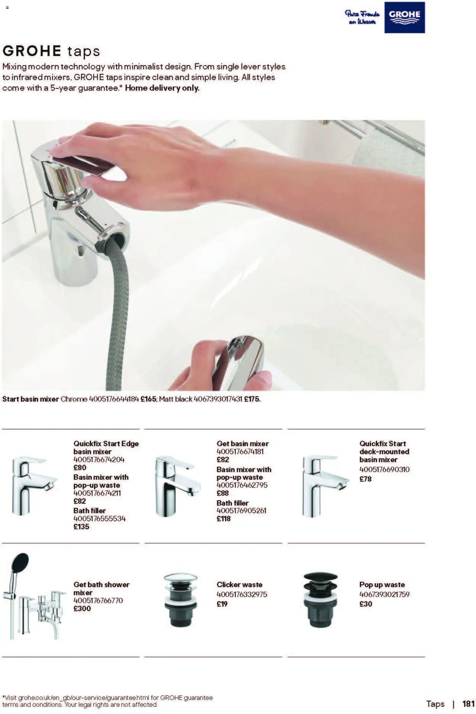 {H1} | Page: 181 | Products: Bath, Shower, Mixer