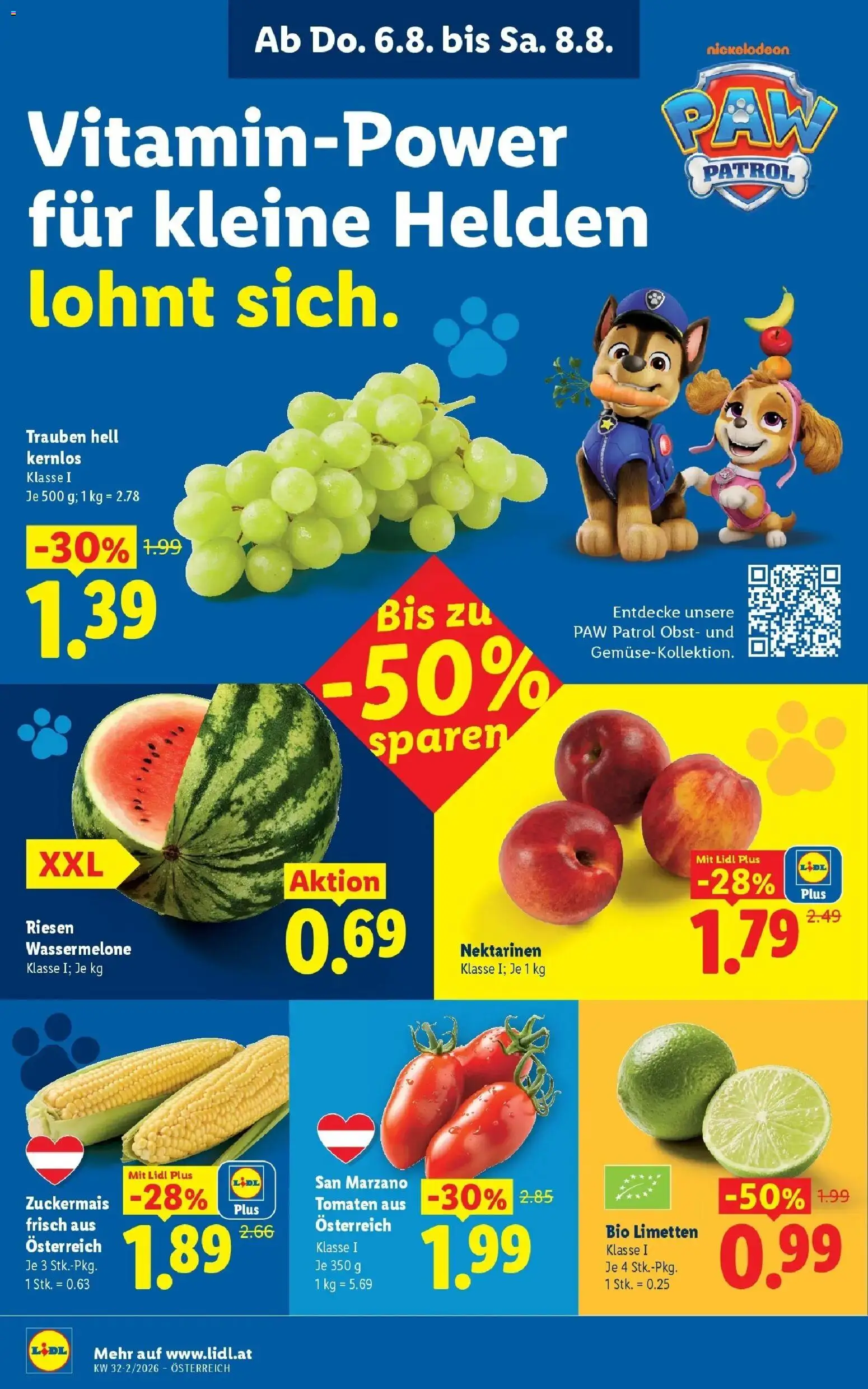 Lidl Flugblatt - Fohnsdorf, Neunkirchen, Graz ab 06.08.2026 - Angebote ab donnerstag | Seite: 6 | Produkte: Obst, Wassermelone, Tomaten