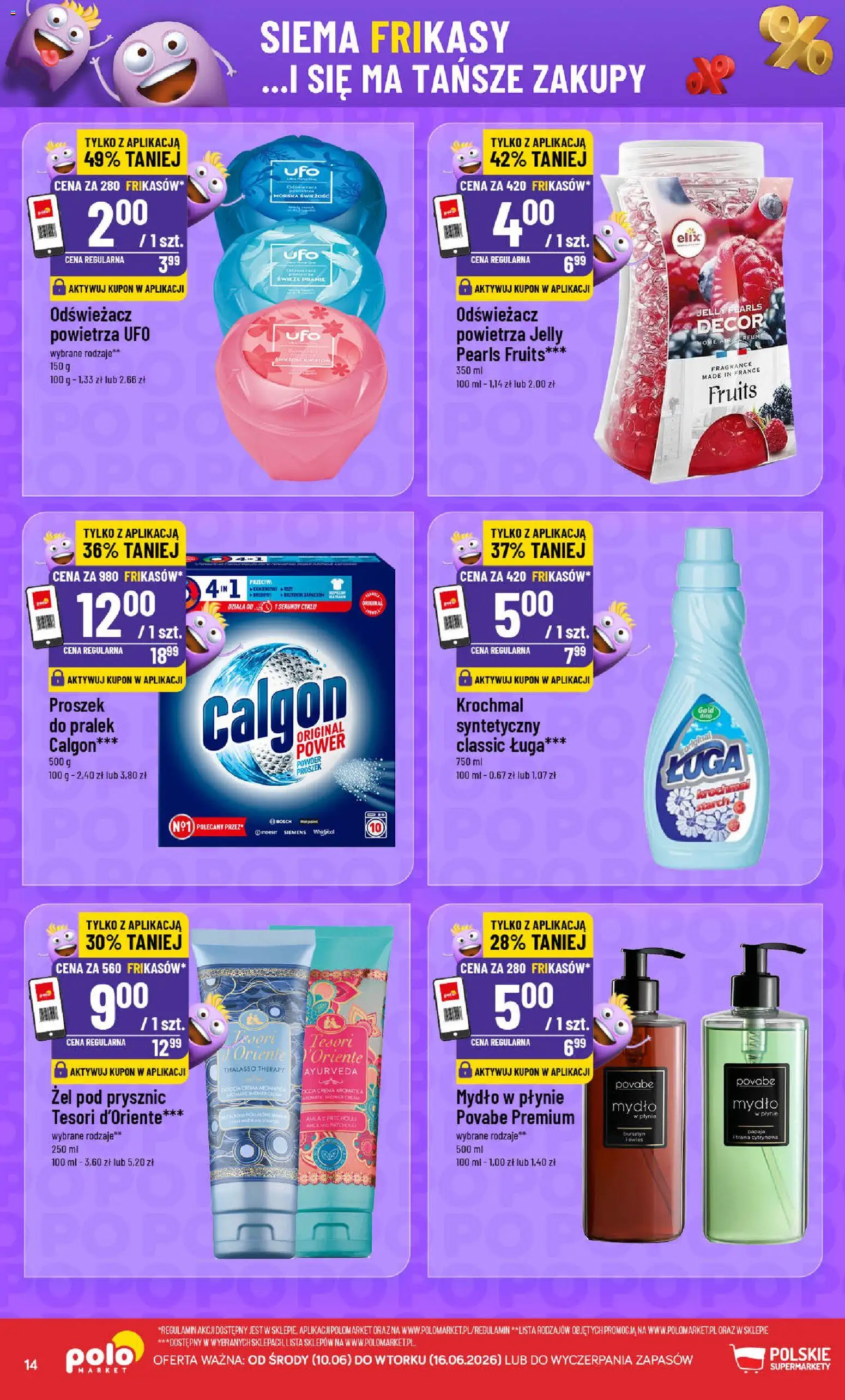 POLOmarket gazetka - Frikasowe Hity od 10.06.2026 | Strona: 14 | Produkty: Odświeżacz, Tesori d'oriente, Mydło w płynie, Mydło