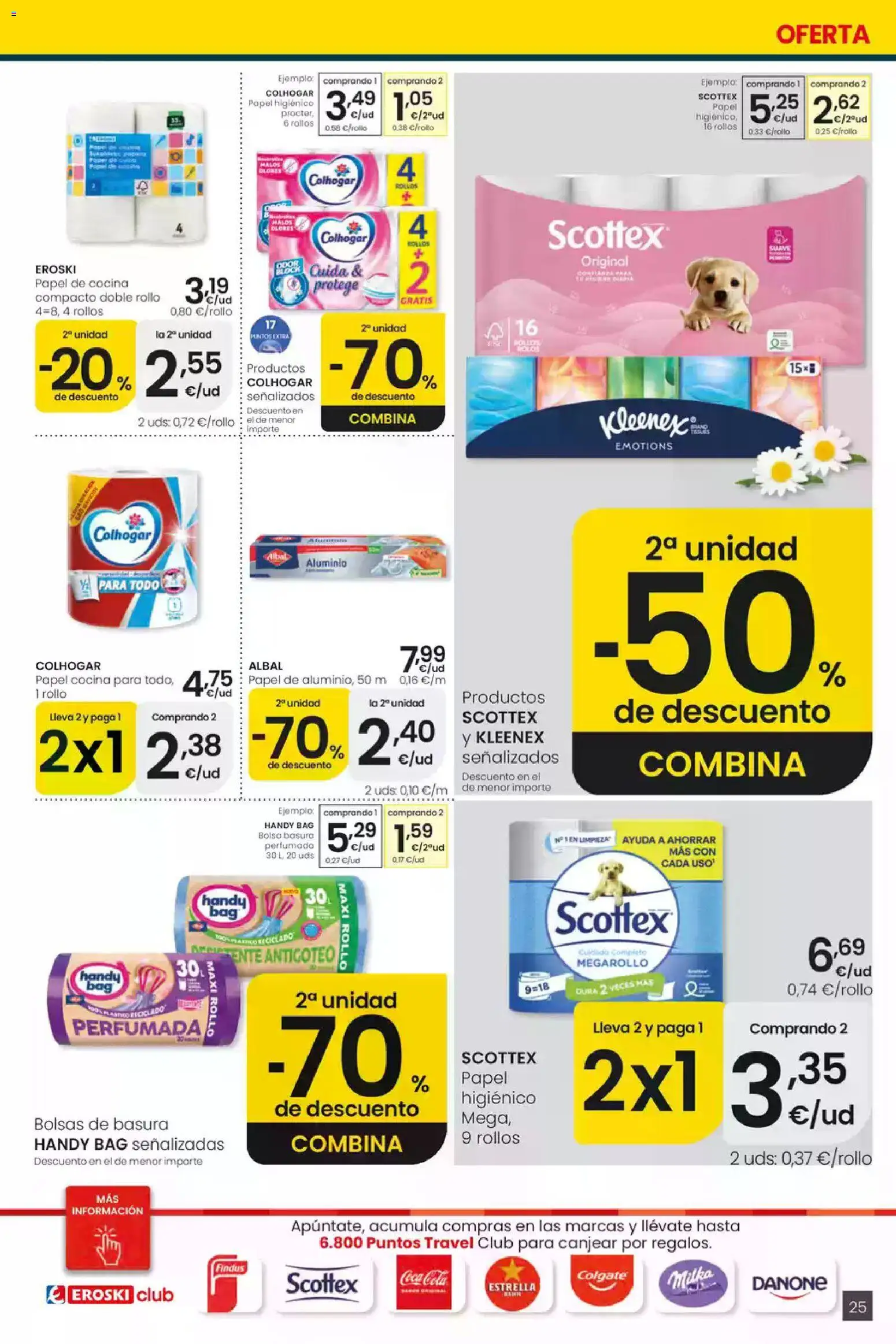 Eroski folleto Center │ válido desde el 16/07/2026 | Página: 25 | Productos: Bolso, Papel higienico, Cocina