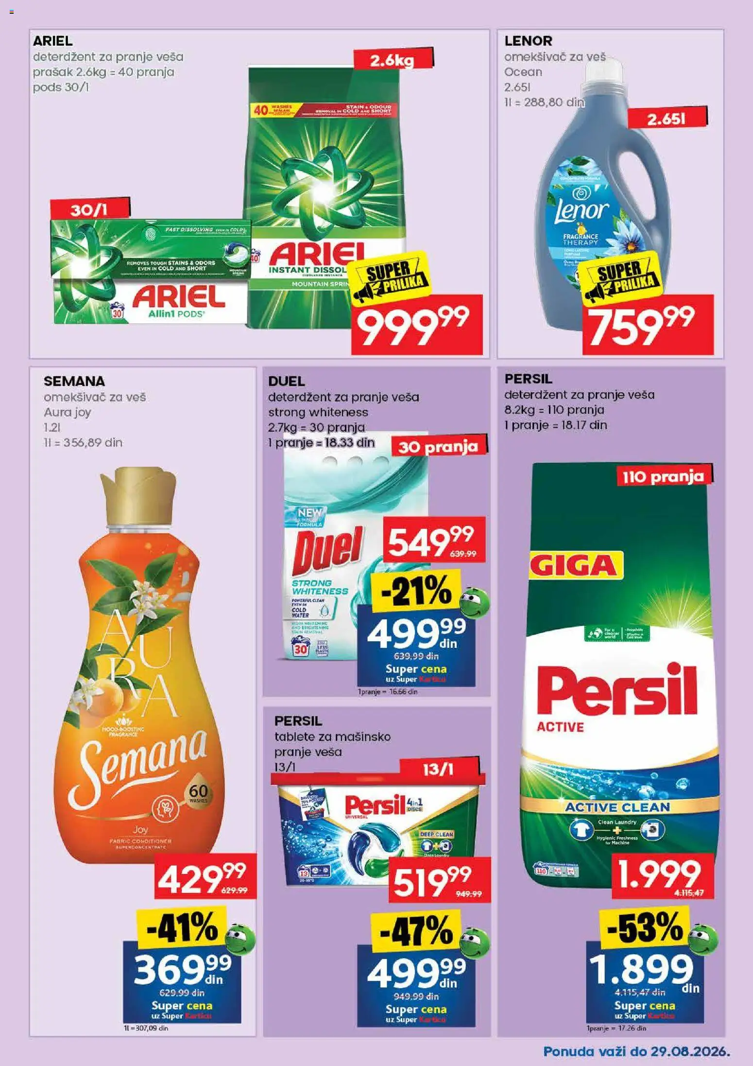 Roda katalog - važi od 17.08.2026 | Strana: 49 | Proizvode: Deterdžent, Omekšivač, Persil, Omekšivač za veš