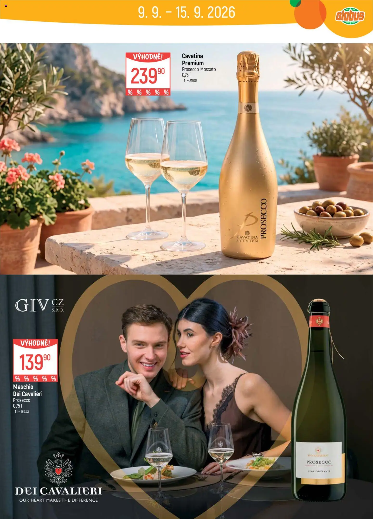 Globus leták od 09.09.2026 | Strana: 29 | Produkty: Prosecco, Globus, Víno, Moscato