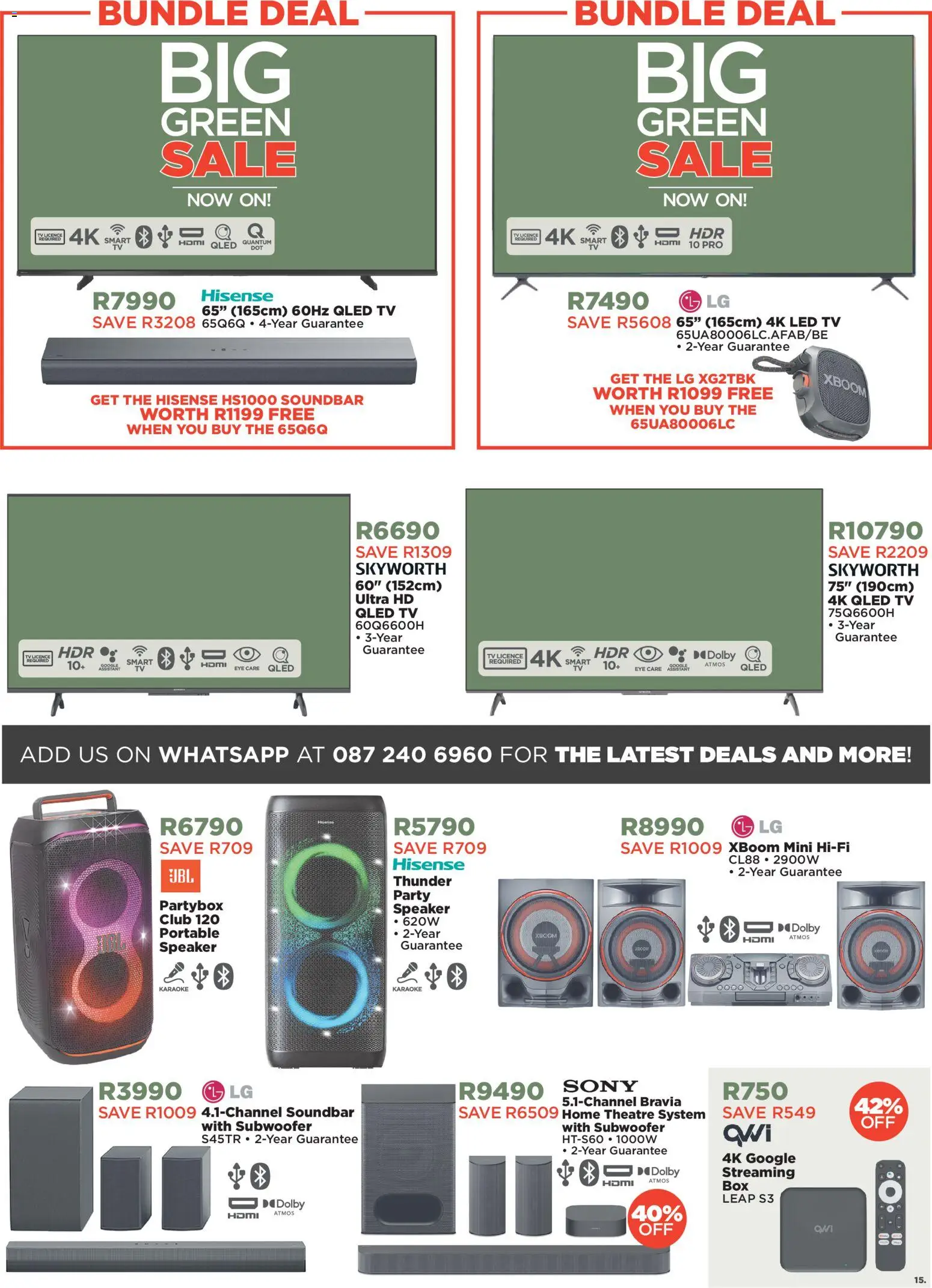 New House and Home catalogue – valid from 22/07/2026 | Page: 15 | Products: Speaker, Soundbar, Subwoofer, Home theatre system