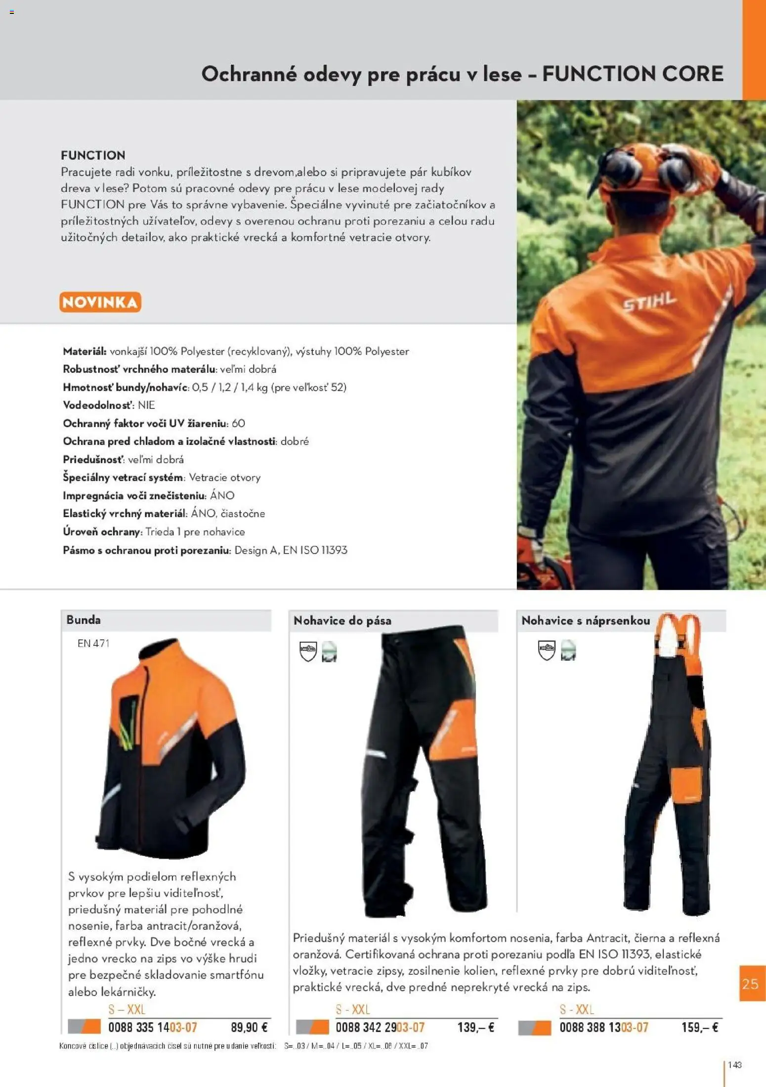 Nové STIHL akcie – leták je platný od 19.08.2026 | Strana: 143 | Produkty: Bunda, Nohavice