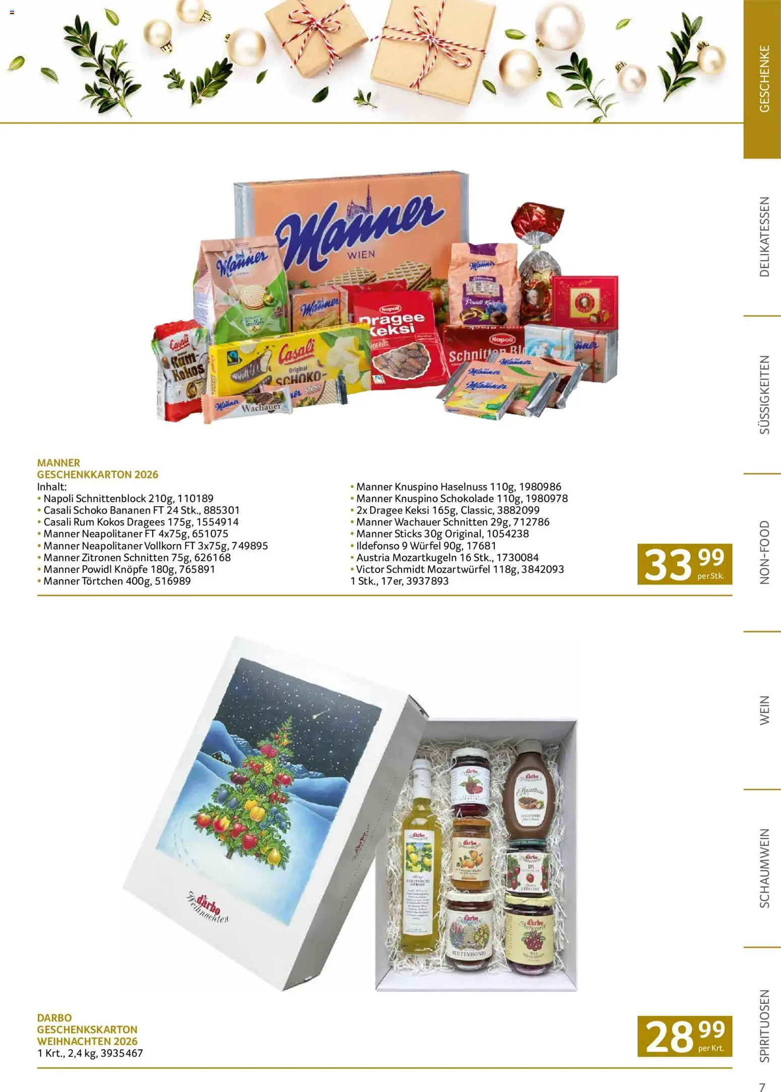 Transgourmet Christmas gültig ab 12.10.2026 | Seite: 7 | Produkte: Süßigkeiten, Schokolade, Wein, Bananen