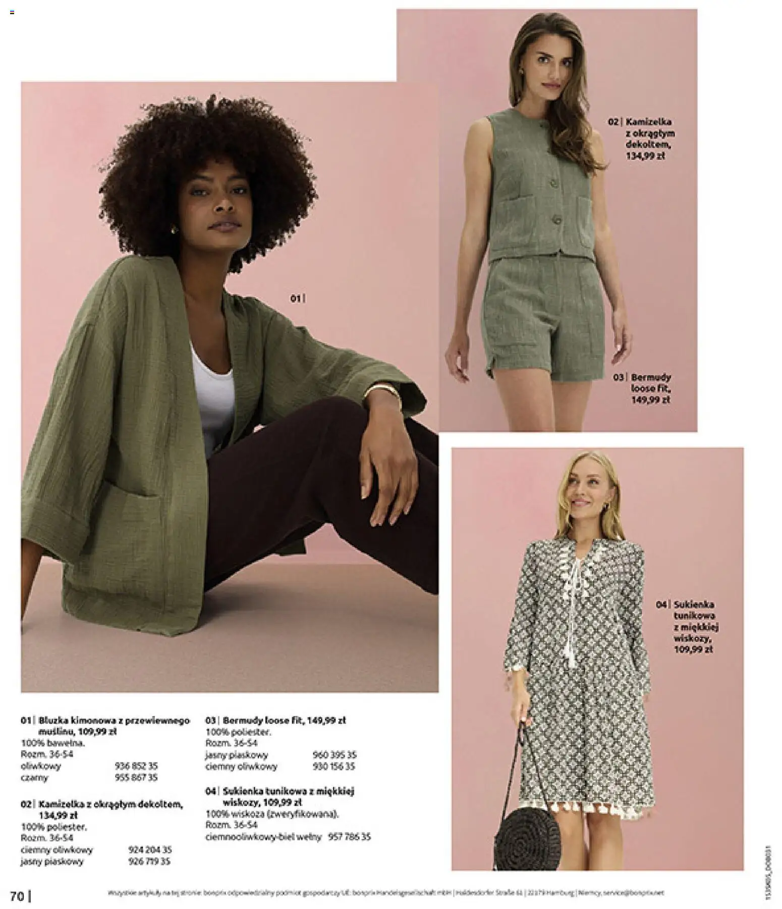 BonPrix Katalog od 18.05.2026 | Strona: 72 | Produkty: Bluzka, Kamizelka, Sukienka