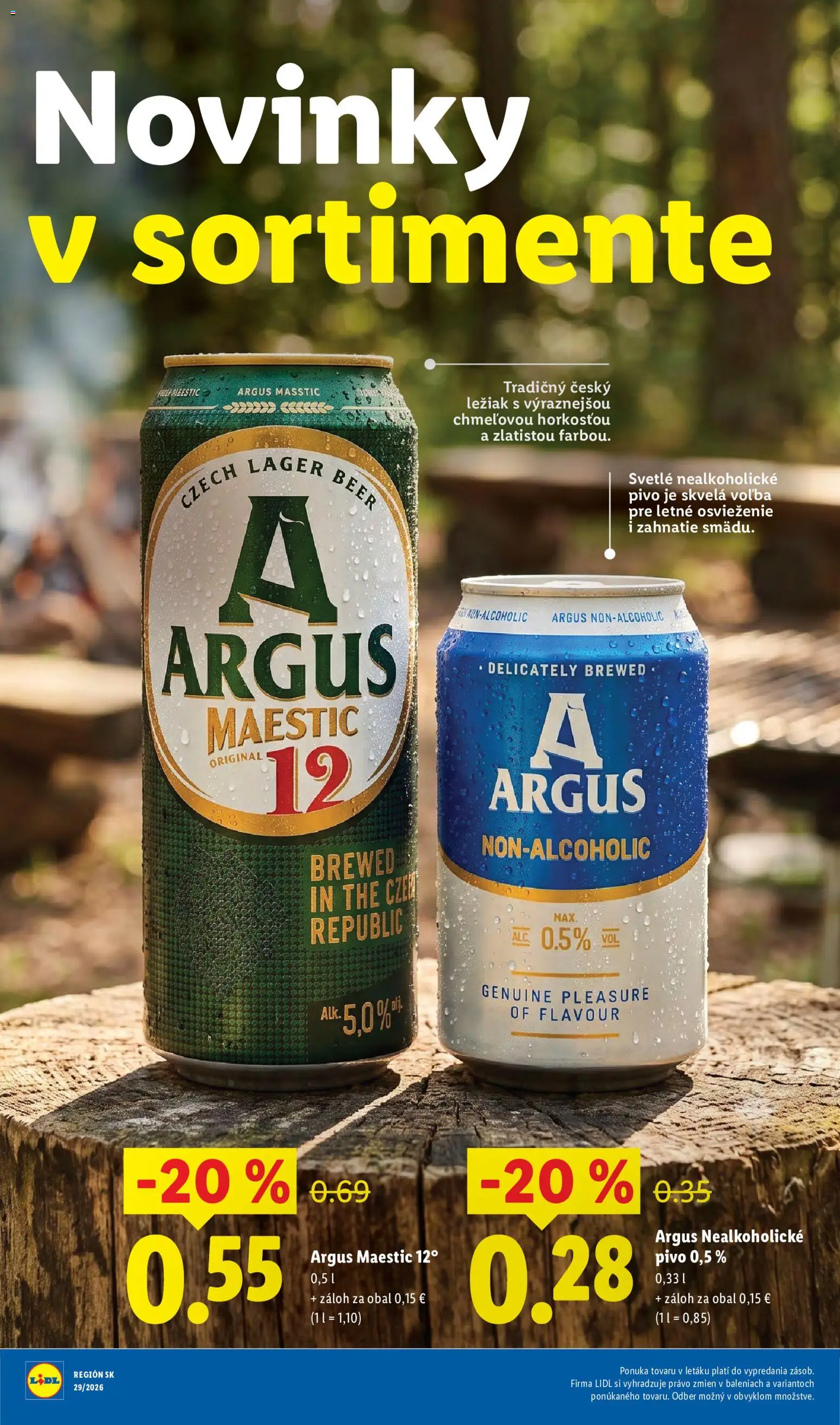 Nové Lidl akcie – leták je platný od 13.07.2026 | Strana: 33 | Produkty: Pivo, Nealkoholické pivo