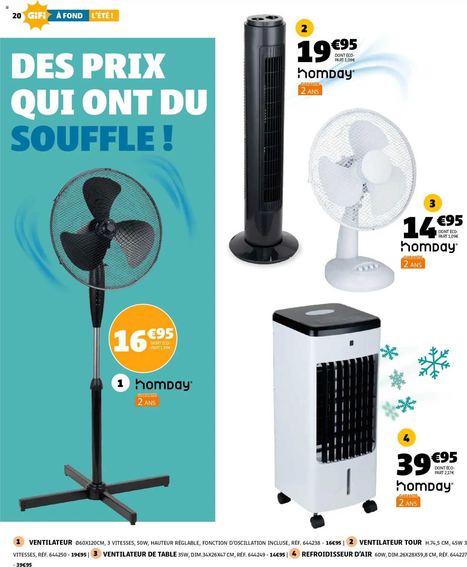 {H1} | Page: 20 | Produits: Ventilateur, Table