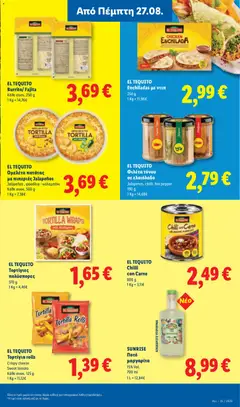 EL TEQUITO Φιλέτα τόνου σε ελαιόλαδο, Jalopenos, chilli. hot pepper 190 g - Προεπισκόπηση φυλλαδίου από το κατάστημα Lidl,  σε ισχύ από 27/08/2026 | Σελίδα: 21