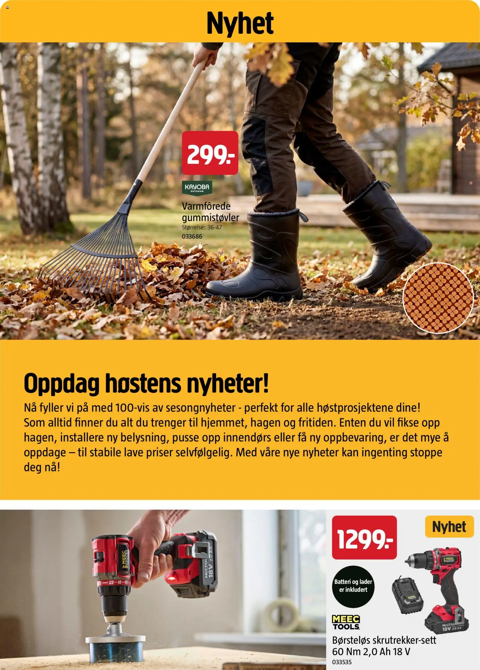 {H1} | Side: 6 | Produkter: Gummistøvler, Batteri