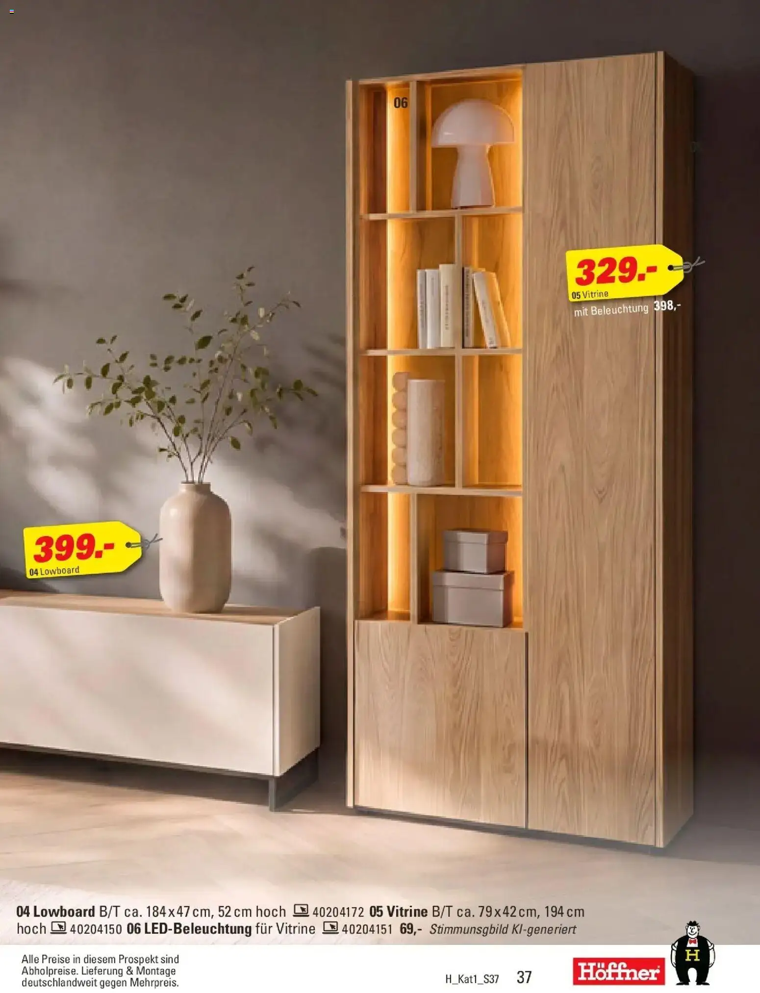 Höffner Prospekt Barsbüttel (ab 28.09.2026) zum Blättern | Seite: 37 | Produkte: Lowboard, Vitrine