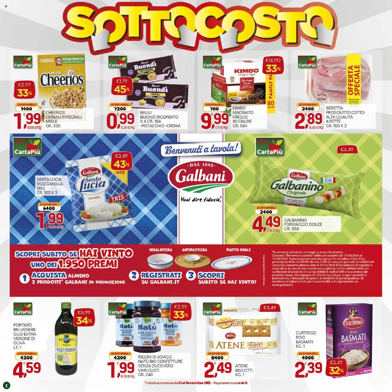 Volantino CRAI del 03/09/2026 | Pagina: 2 | Prodotti: Crema, Riso, Cereali, Fragranza