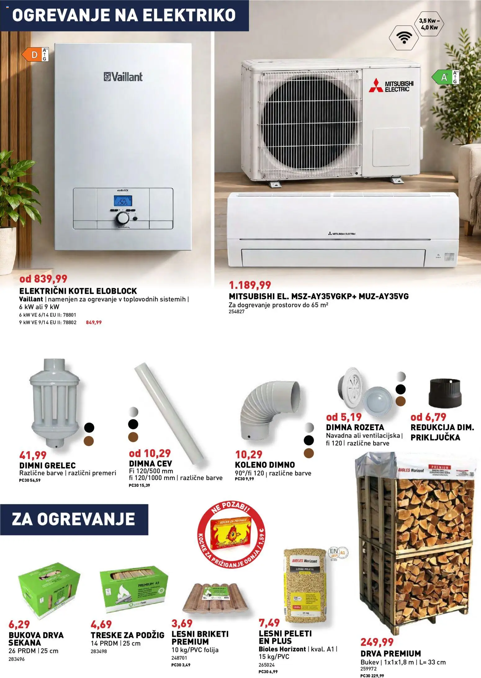 Novi Inpos katalog ponudbe – veljaven od 08.10.2026 | Stran: 4 | Izdelki: Lesni briketi, Folija, Briketi, Grelec