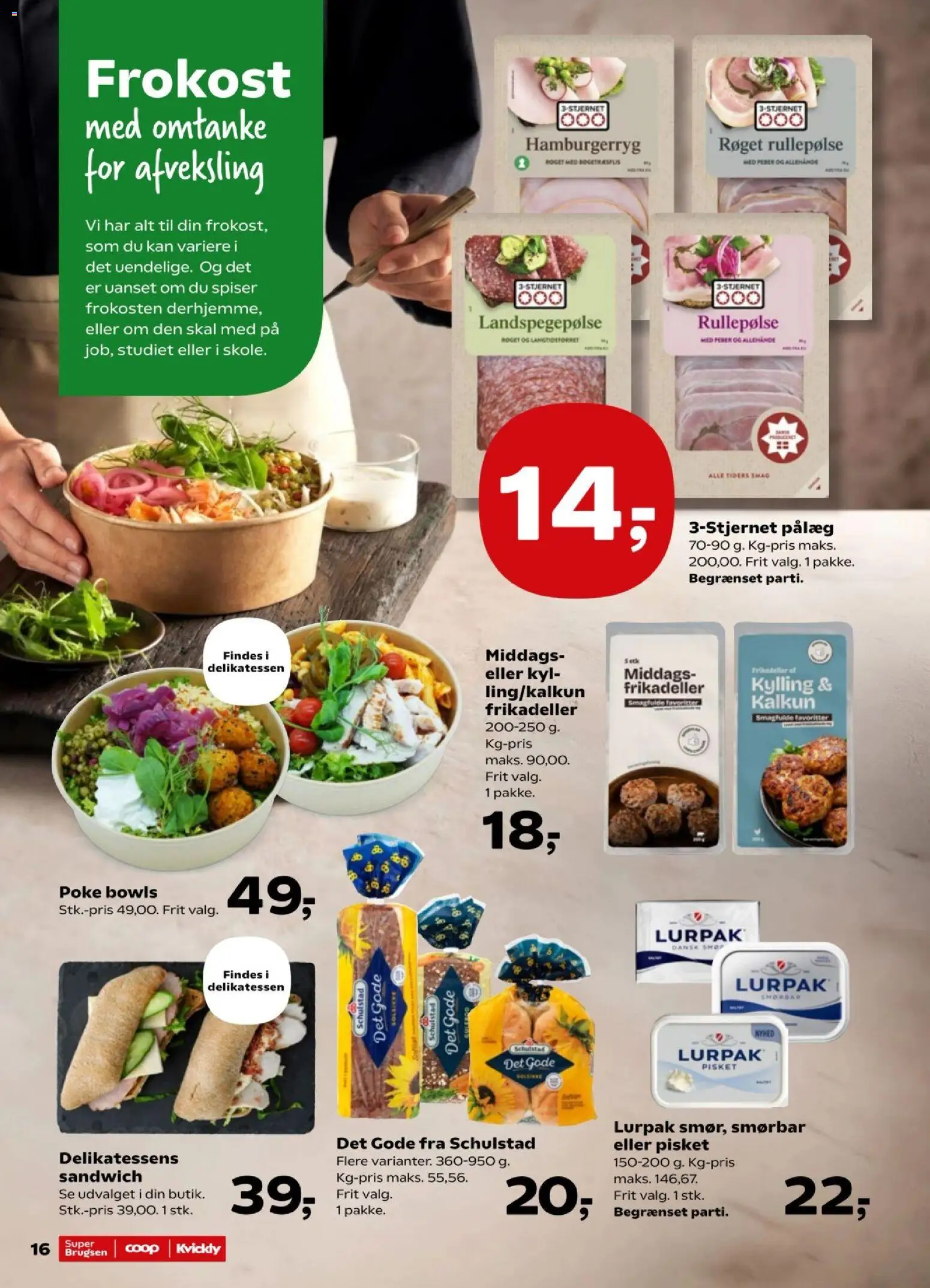 Kvickly tilbudsavis – gyldig fra 26/06/2026 | Side: 16 | Produkter: Salami, Pålæg, Rullepølse, Hamburgerryg