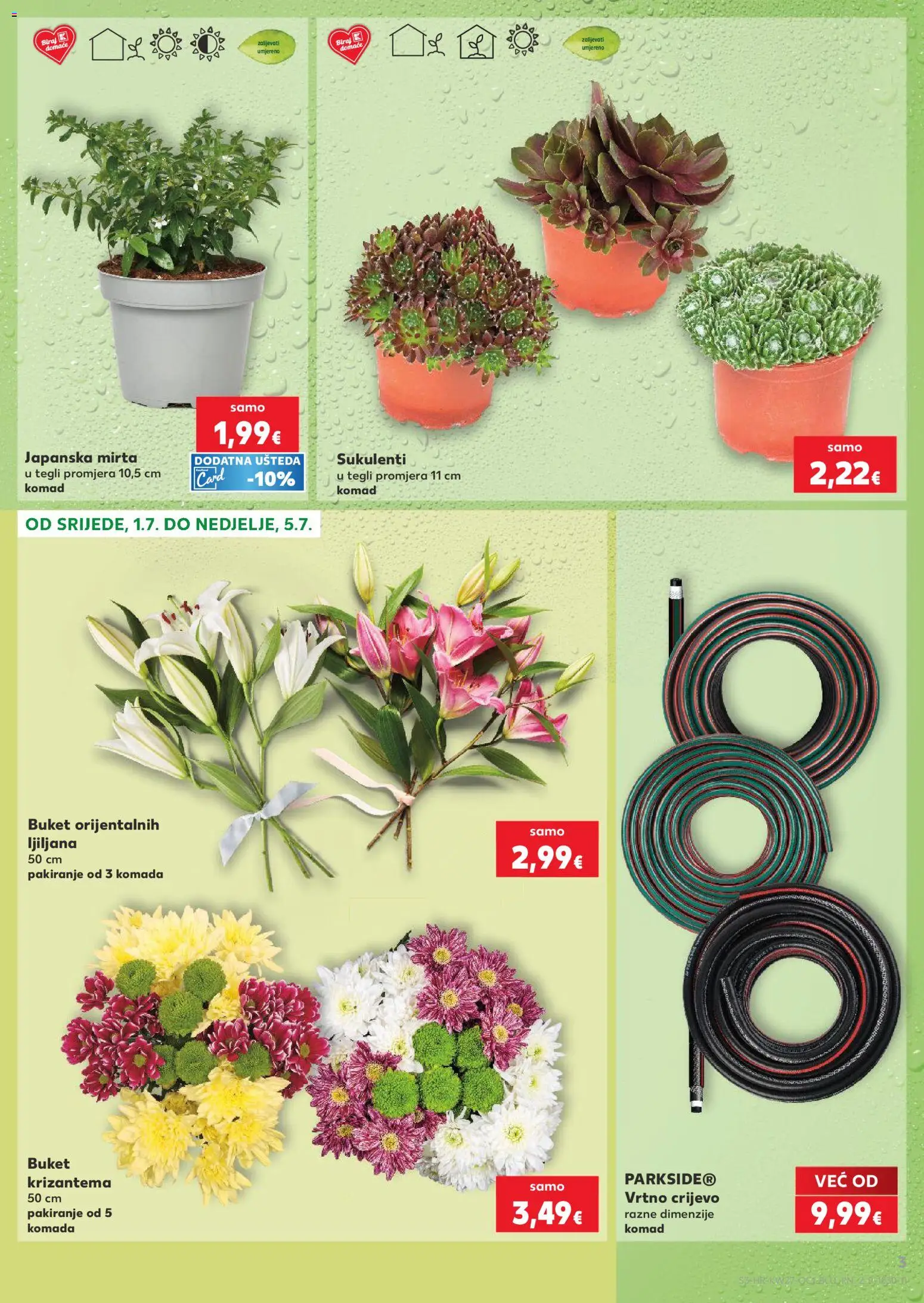 Kaufland katalog | vrijedi od 01.07.2026 | Stranica: 3 | Proizvodi: Vrtno crijevo, Parkside