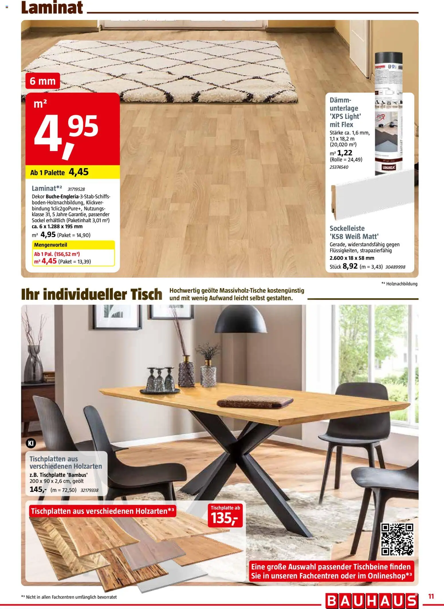 Bauhaus Prospekt – gültig ab 30.10.2026 | Seite: 11 | Produkte: Tisch