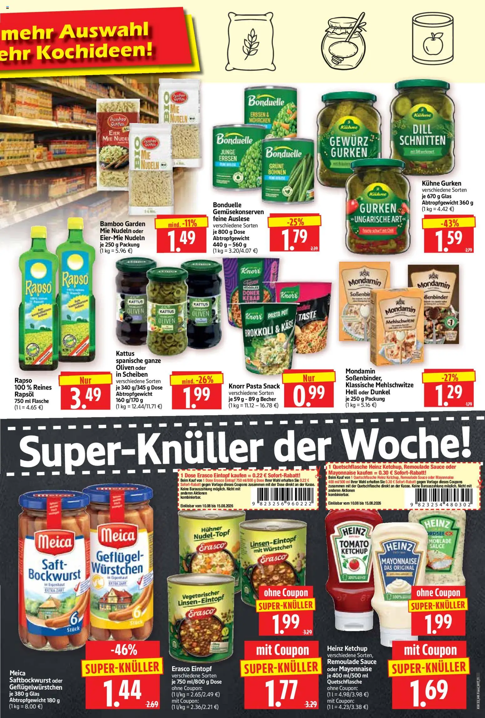 HERKULES Prospekt – gültig ab 10.08.2026 | Seite: 11 | Produkte: Rapsöl, Meica, Brokkoli, Nudeln
