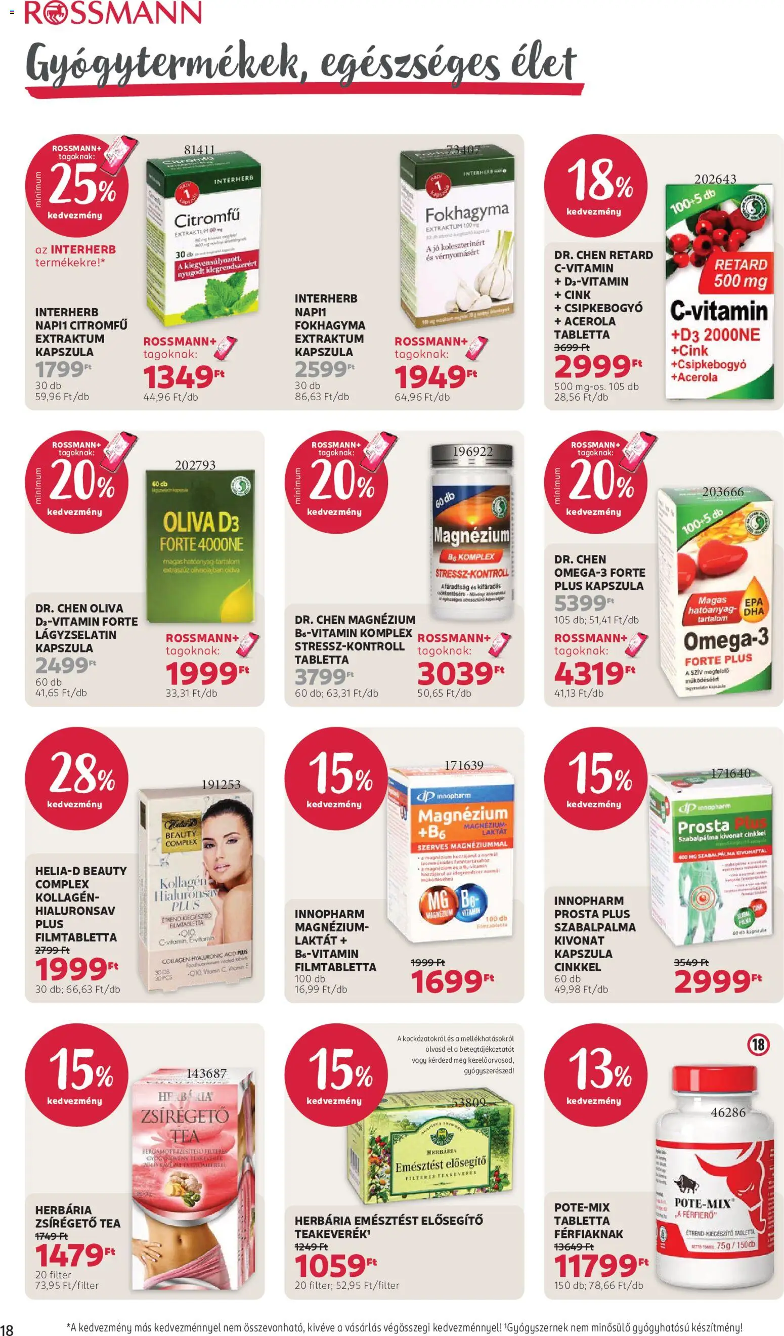Rossmann akciós ujság - amely érvényes a következő dátumtól: 2026.10.19. | Oldal: 22 | Termékek: Kapszula, Magnézium, Tea, Ing