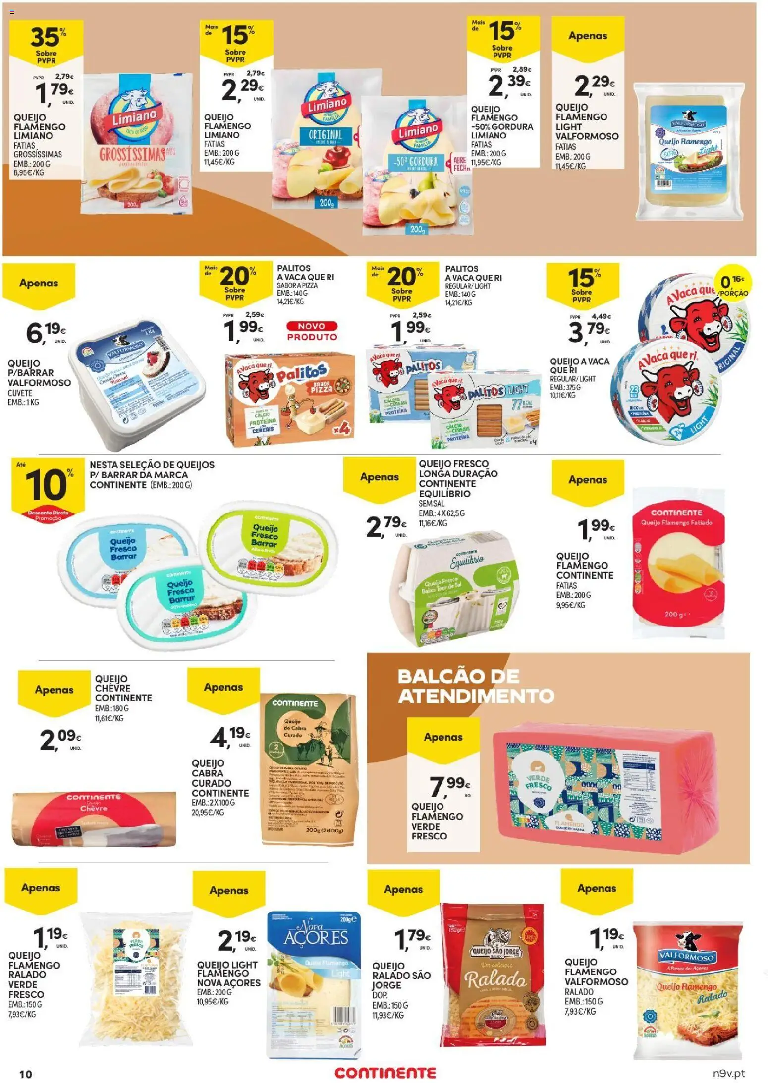 Continente Açores │ válido de 17/09/2026 | Página: 10 | Produtos: Queijo, Pizza, Cereais, Proteina
