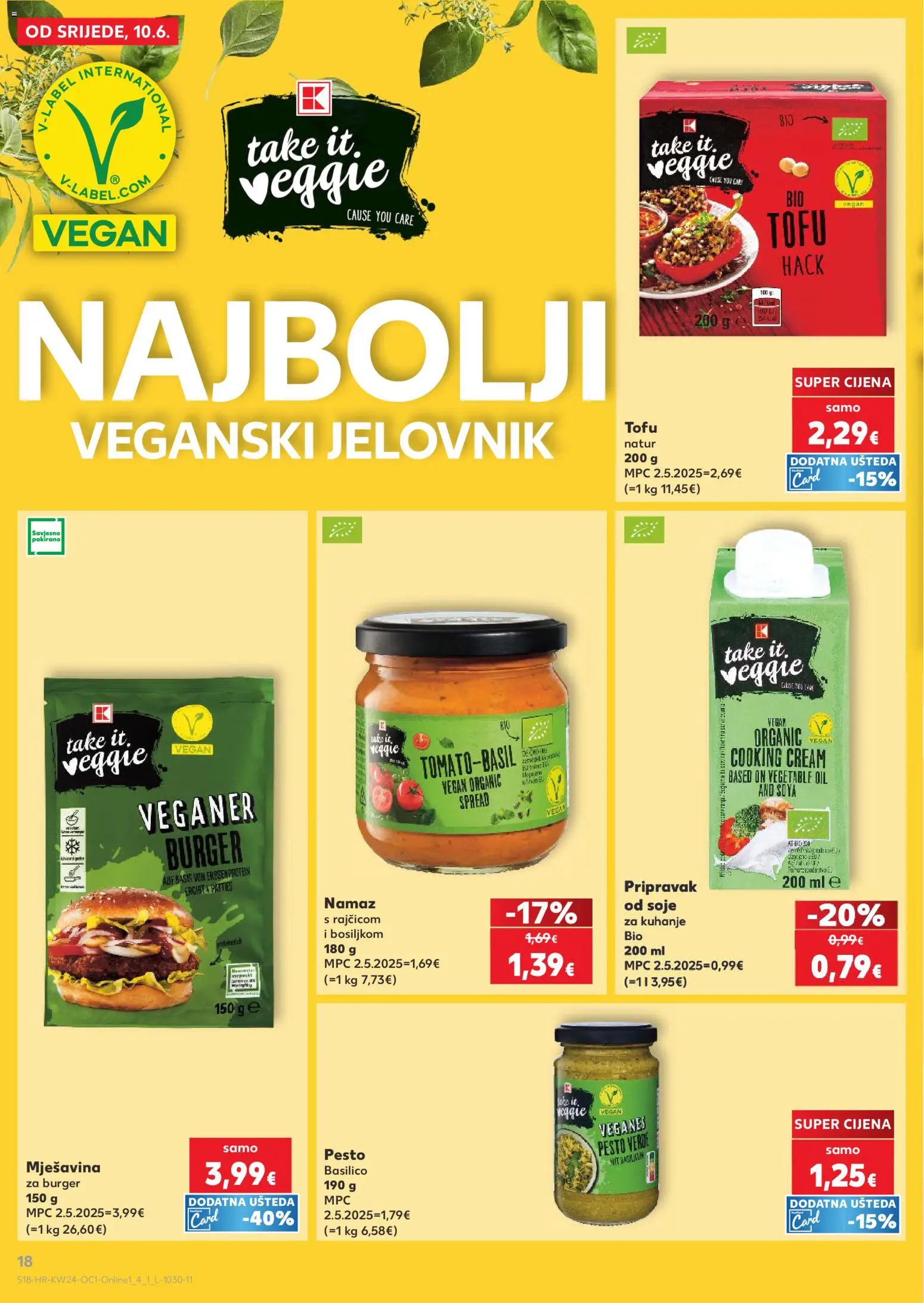 Kaufland katalog | vrijedi od 10.06.2026 | Stranica: 18 | Proizvodi: Tofu, Namaz
