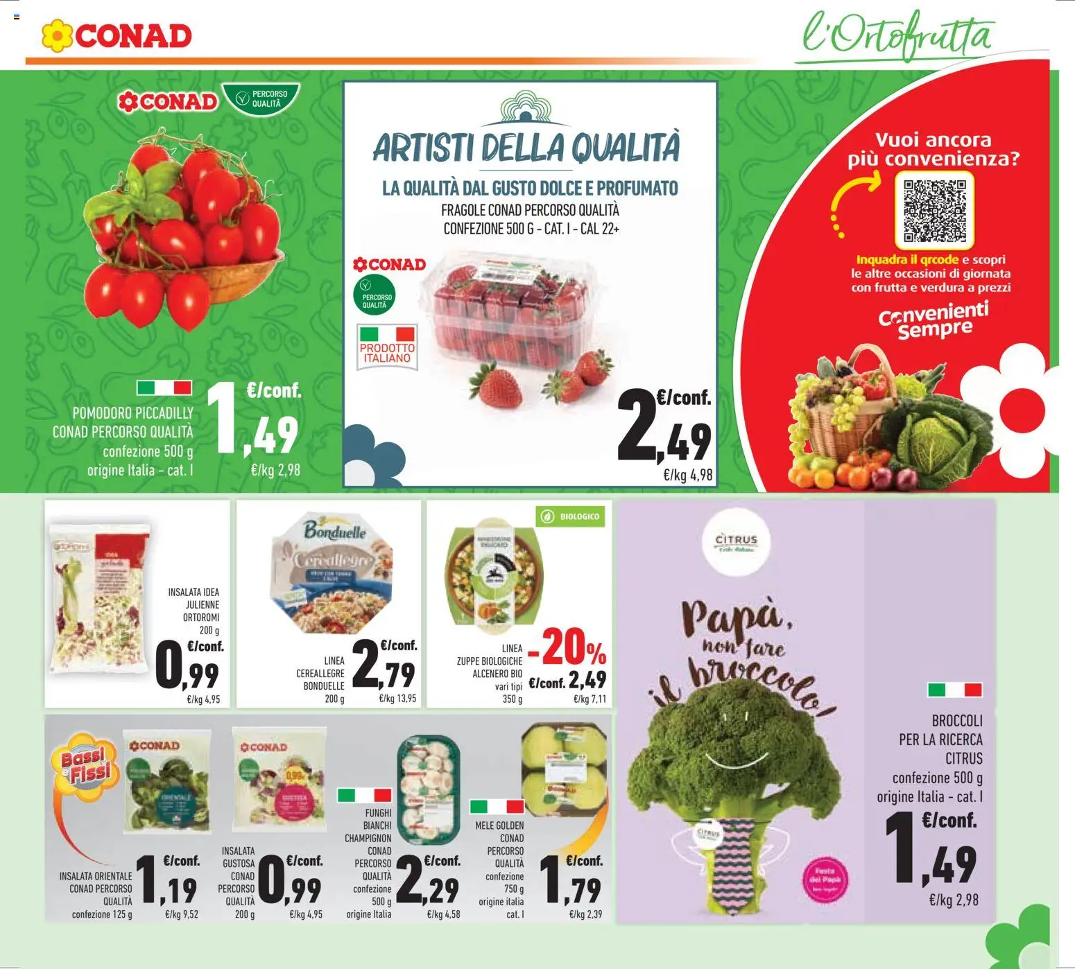 Volantino Conad del 11.03.2026 | Pagina: 11 | Prodotti: Insalata, Frutta, Funghi, Broccoli