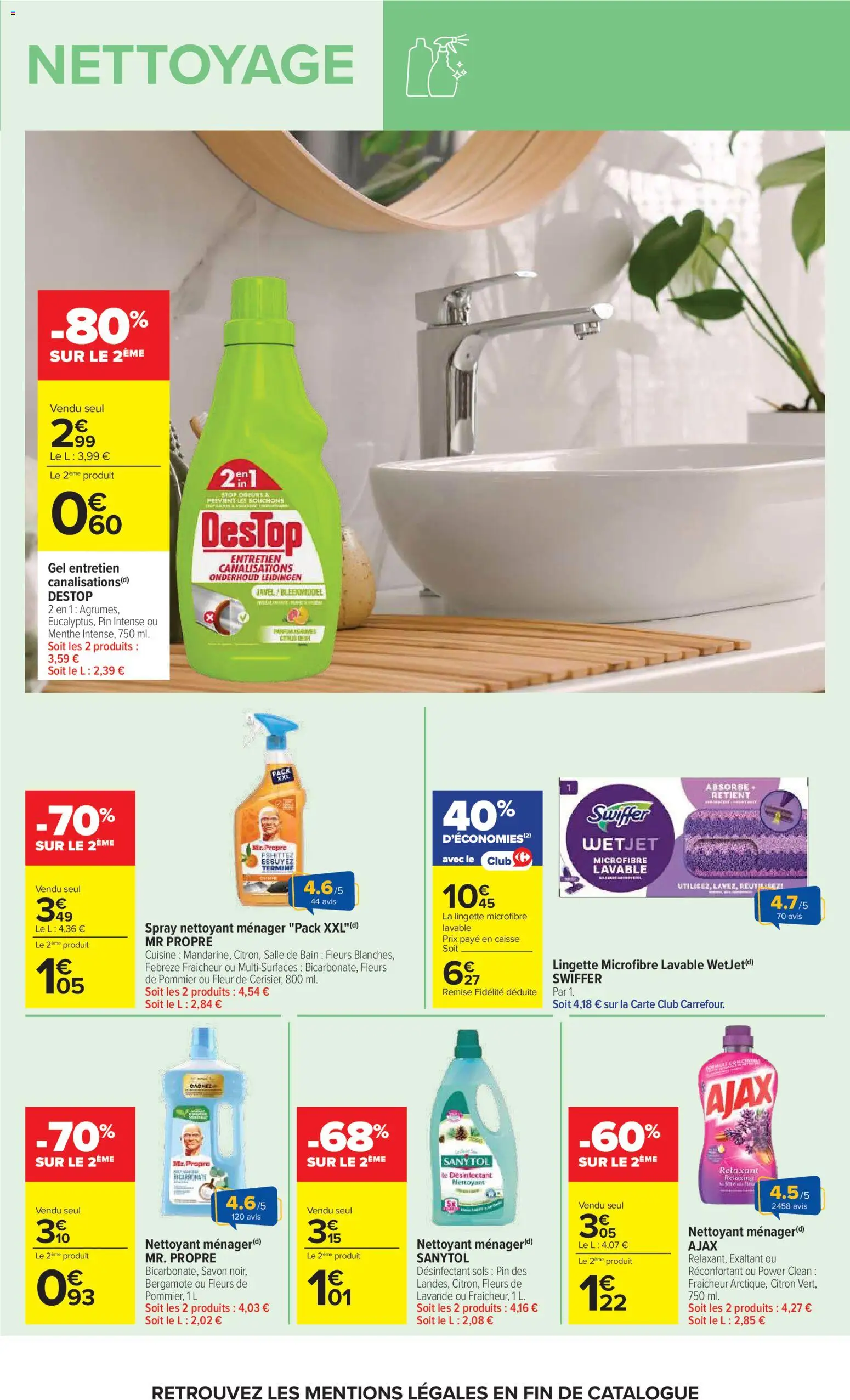 {H1} | Page: 51 | Produits: Citron, Ajax, Sanytol desinfectant, Savon