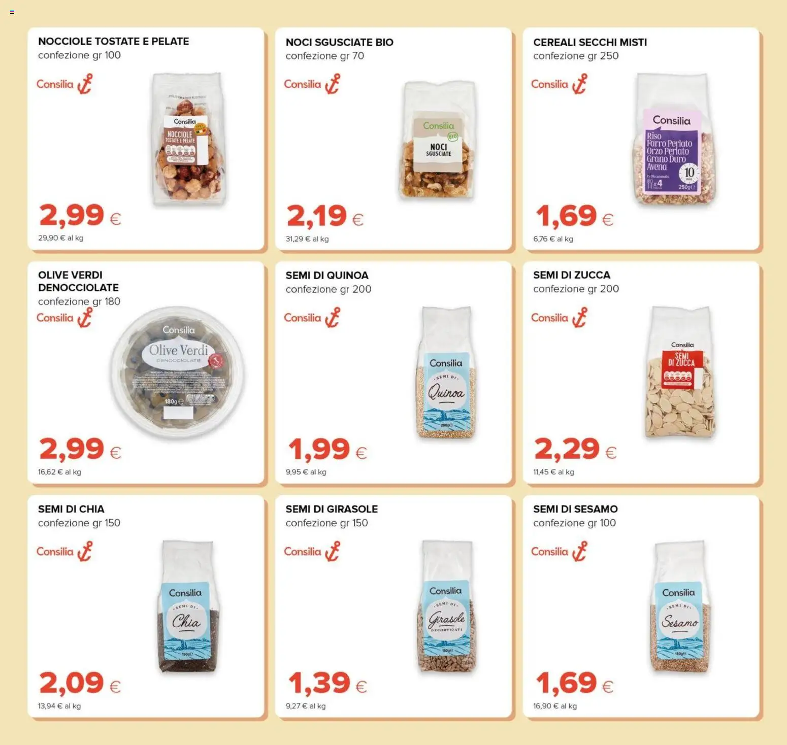 Volantino Oasi del 18.06.2026 | Pagina: 3 | Prodotti: Cereali, Olive, Zucca, Quinoa