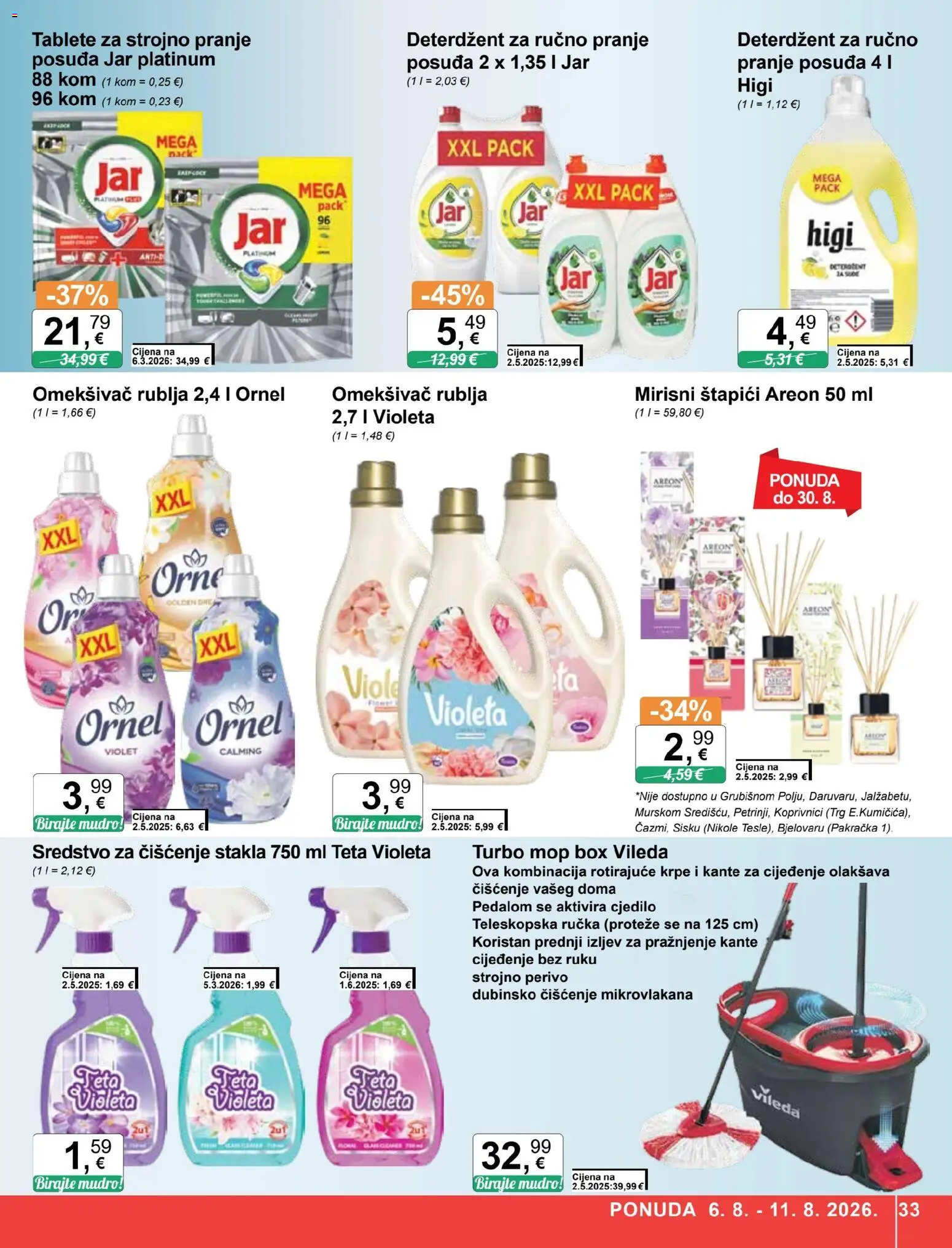KTC katalog | vrijedi od 06.08.2026 | Stranica: 33 | Proizvodi: Mirisni stapici, Štapići, Violeta, Cjedilo