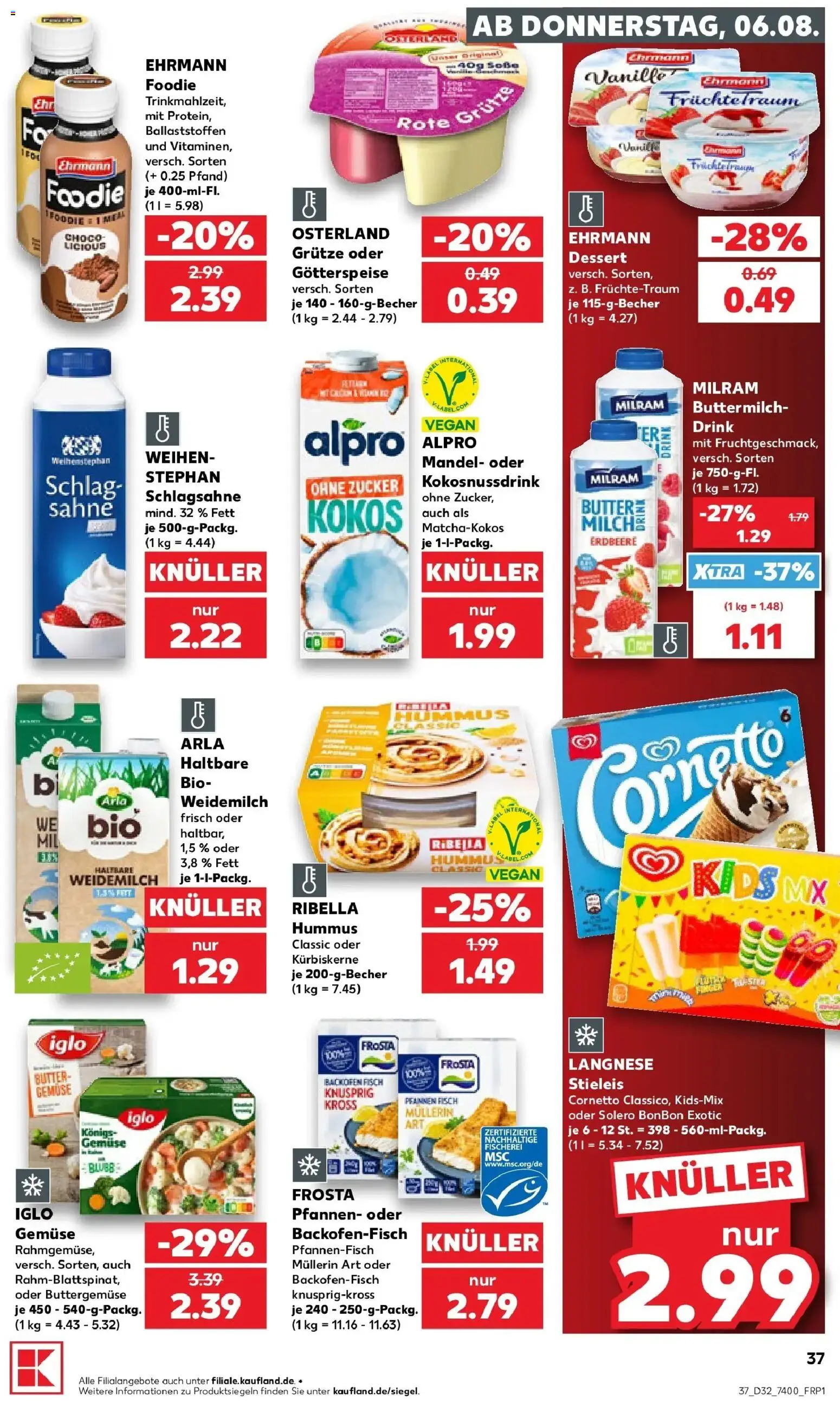 Kaufland Prospekt Finsterwalde – gültig ab 03.08.2026 | Seite: 46 | Produkte: Buttermilch, Iglo, Fisch, Backofen