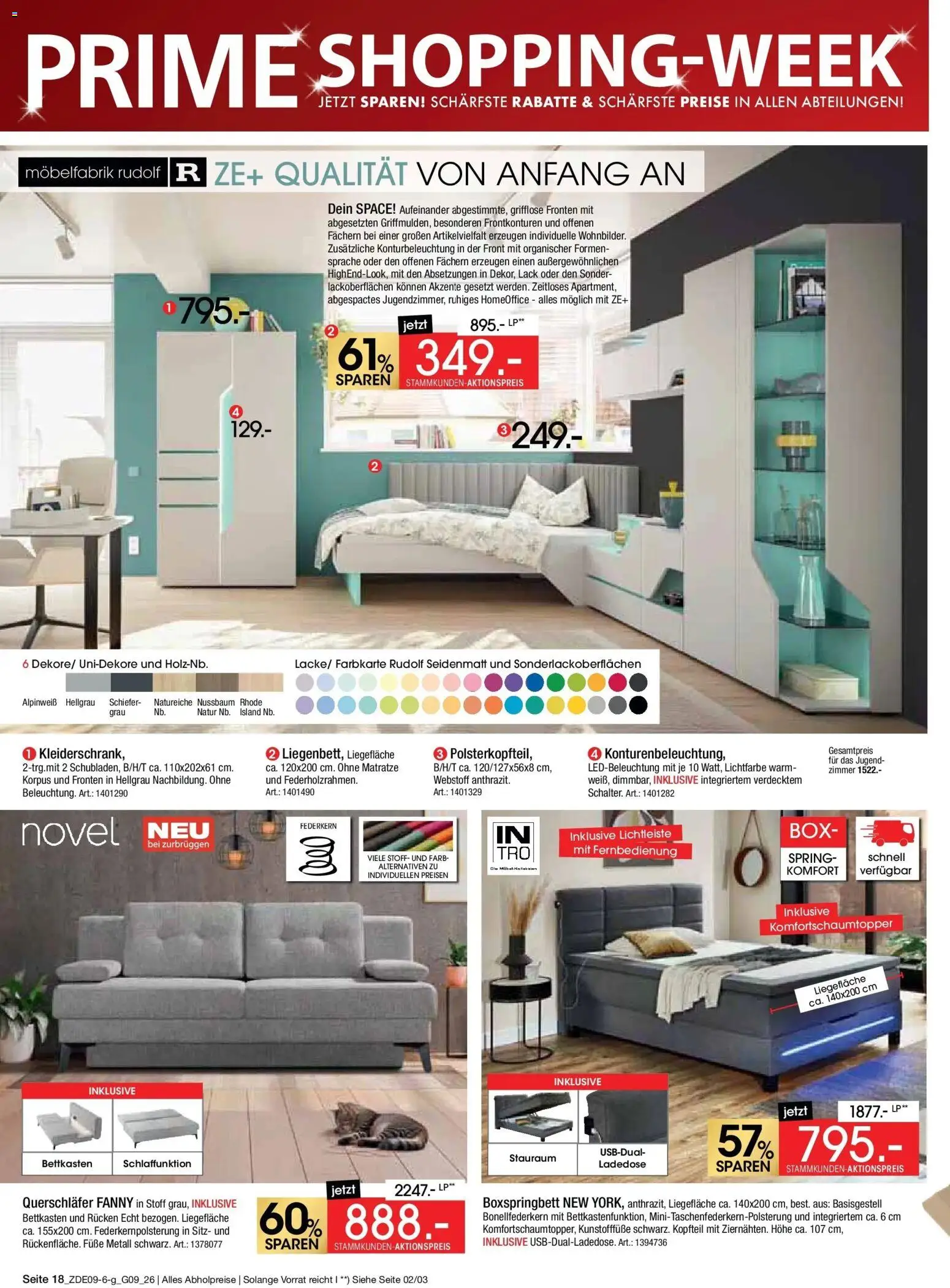 Zurbrüggen Prime Shopping week – gültig ab 12.09.2026 | Seite: 20 | Produkte: Matratze, Boxspringbett, Box