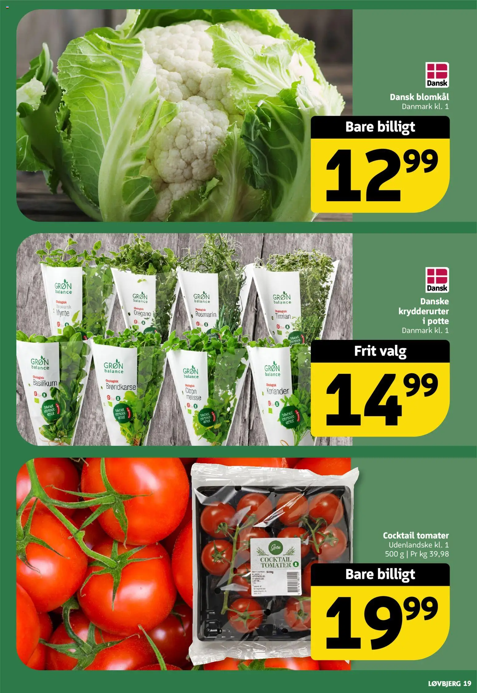 Løvbjerg tilbudsavis – gyldig fra 12.06.2026 | Side: 19 | Produkter: Mynte, Oregano, Timian, Basilikum