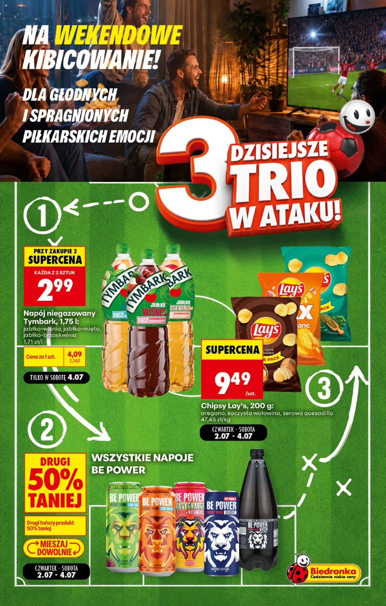 Biedronka gazetka - Football od 04.07.2026 | Strona: 2 | Produkty: Chipsy, Napoje