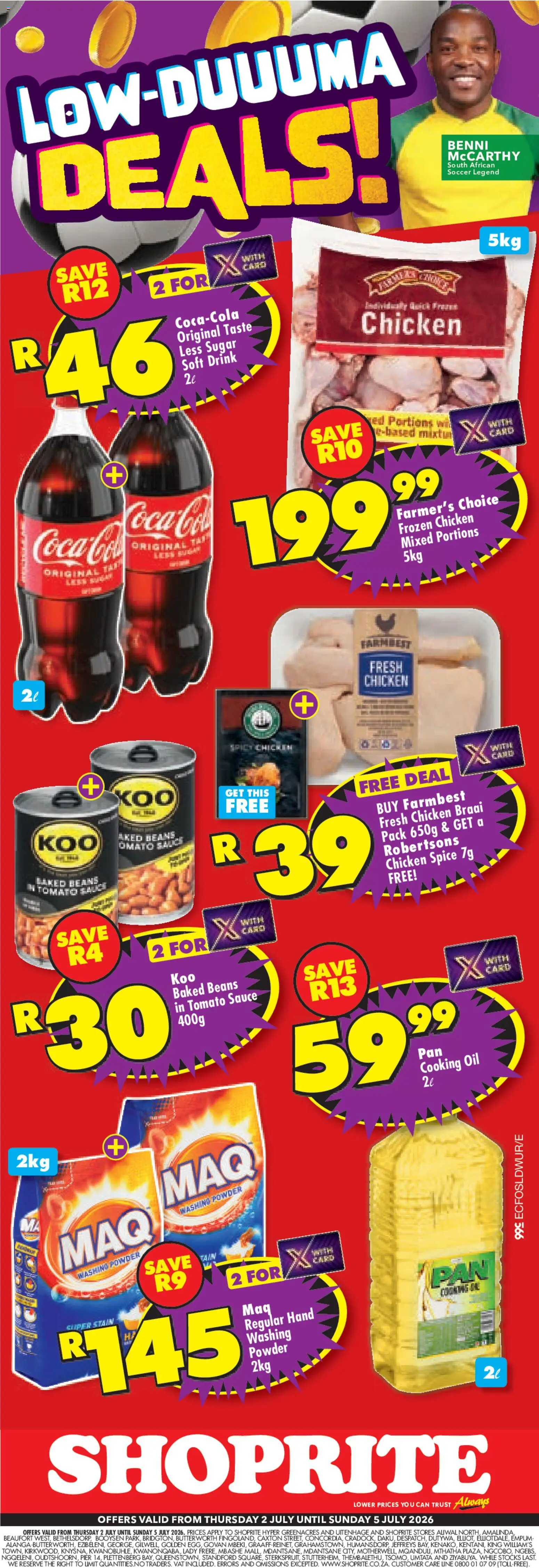 New Shoprite catalogue – valid from 02/07/2026 | Page: 1 | Products: Beans, Baked beans, Washing powder, Sauce
