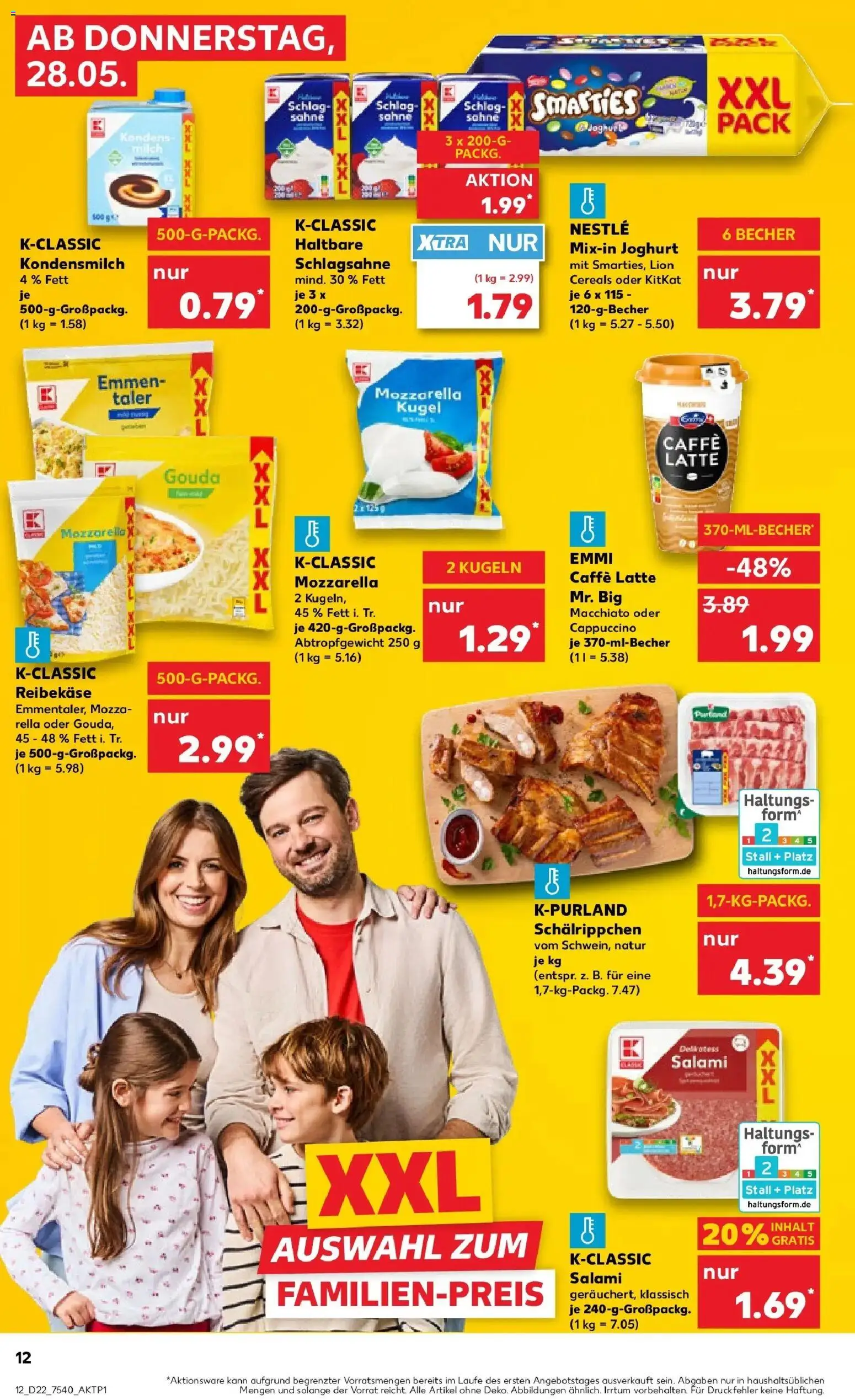 Kaufland Prospekt Gardelegen – gültig ab 26.05.2026 | Seite: 17 | Produkte: Schlagsahne, Gouda, Salami, Reibekase